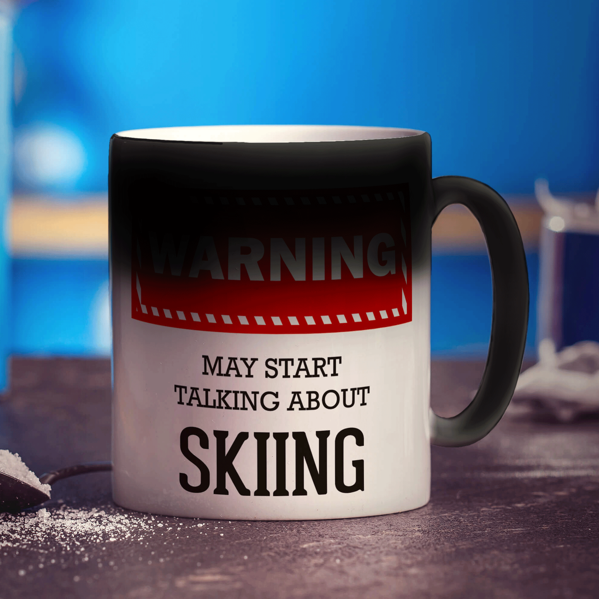 Warning! May Start Talking About Skiing Mug