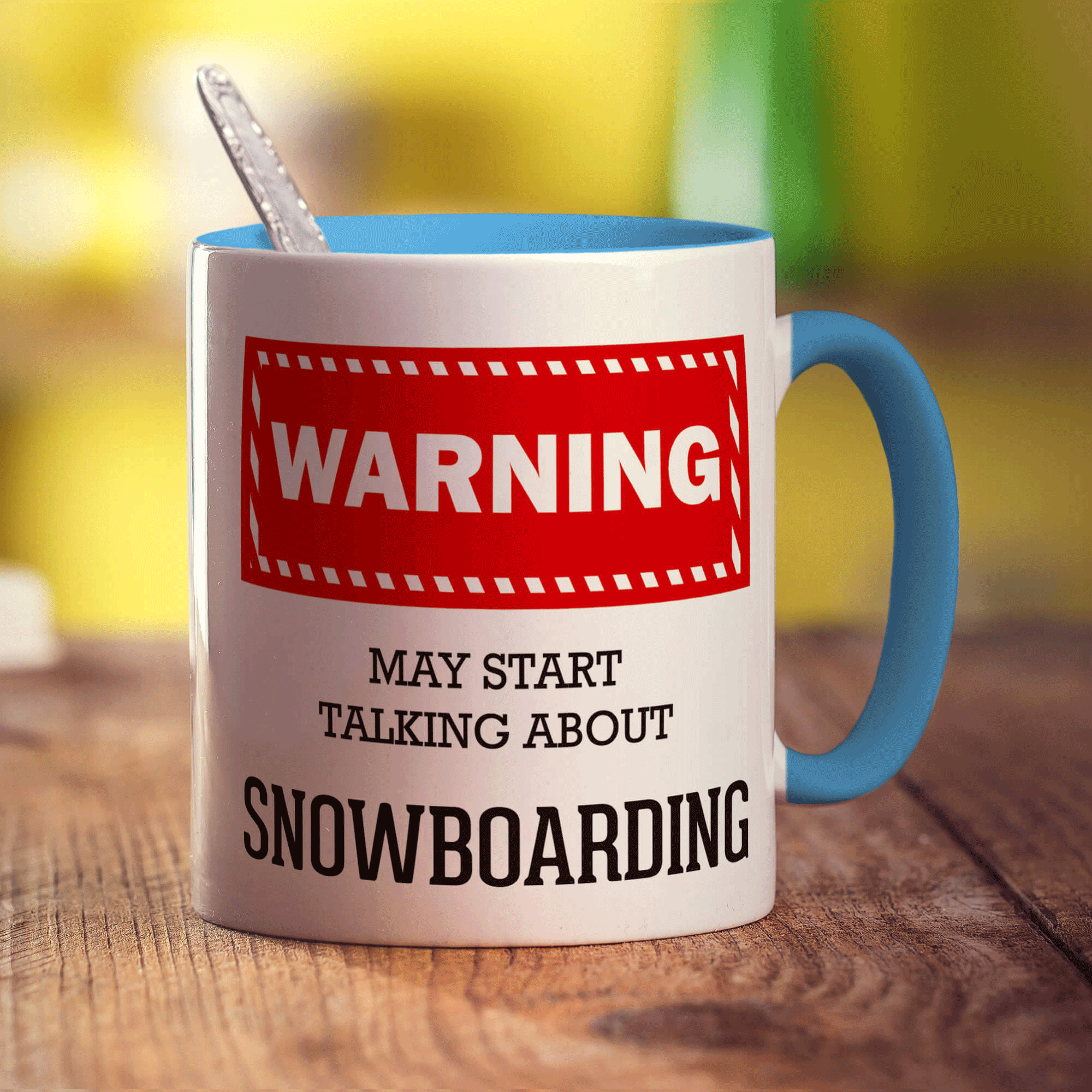 Warning! May Start Talking About Snowboarding Mug