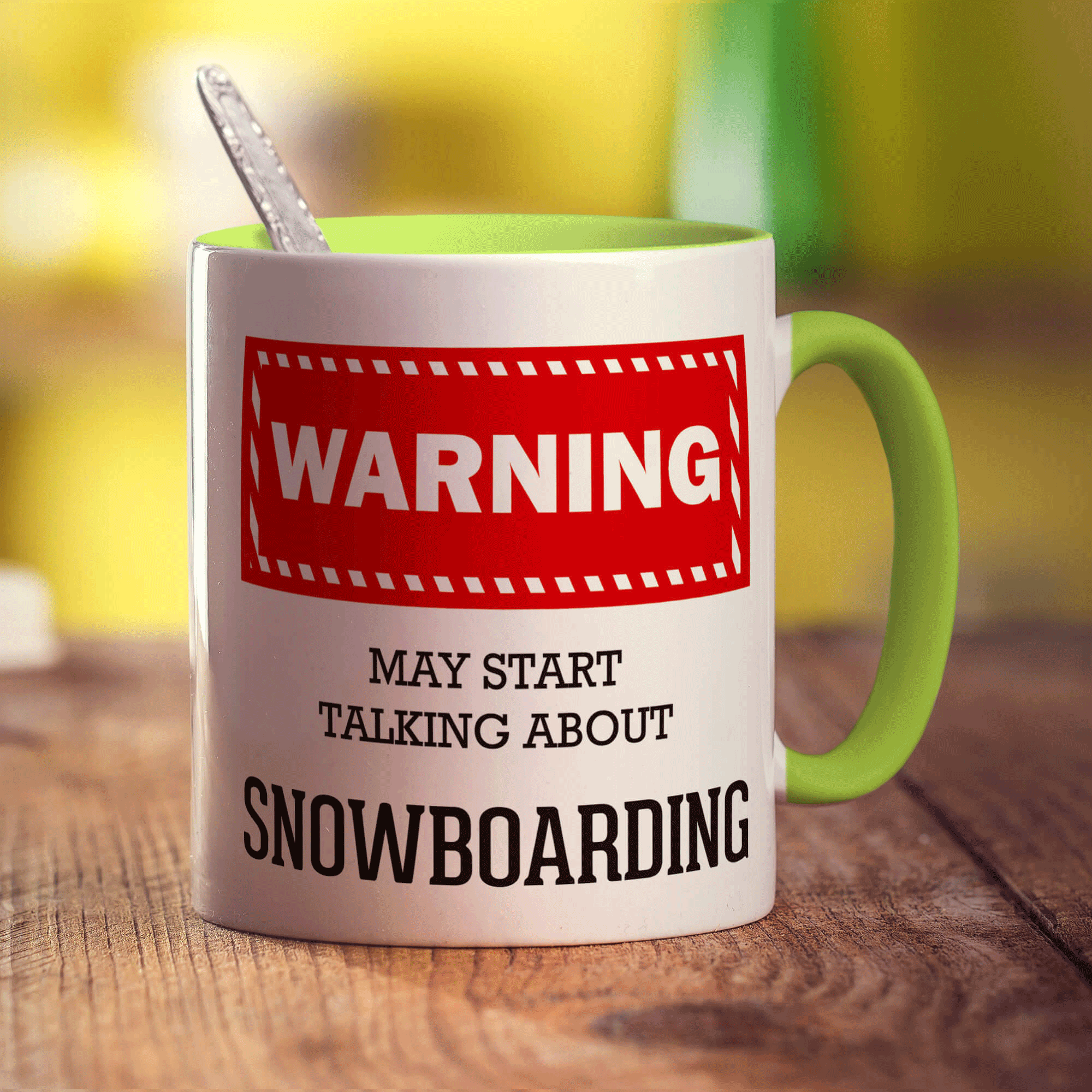 Warning! May Start Talking About Snowboarding Mug