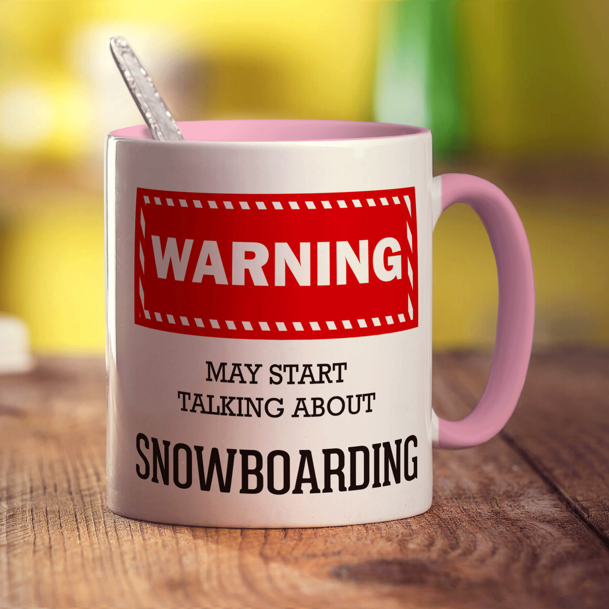 Warning! May Start Talking About Snowboarding Mug