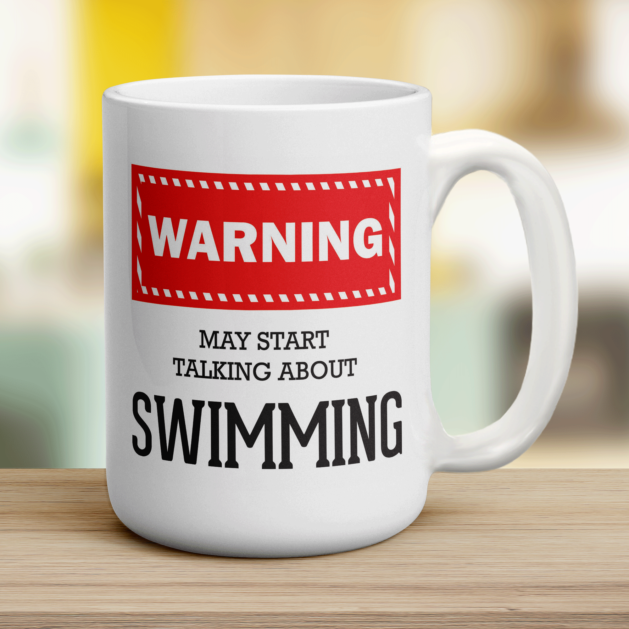Warning! May Start Talking About Swimming Mug