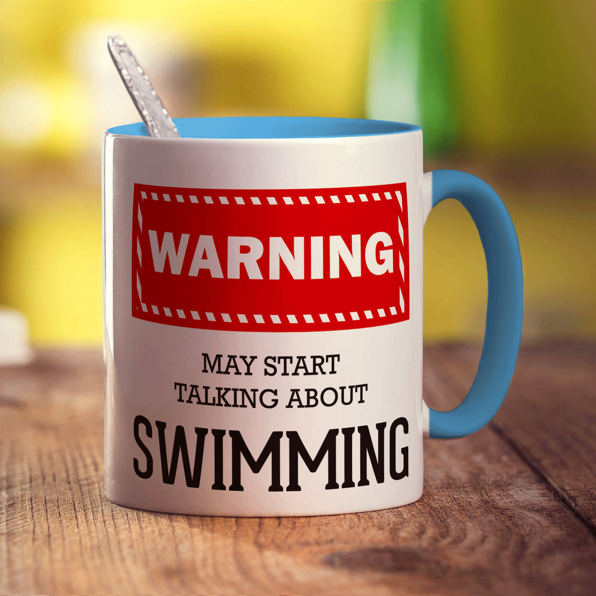 Warning! May Start Talking About Swimming Mug