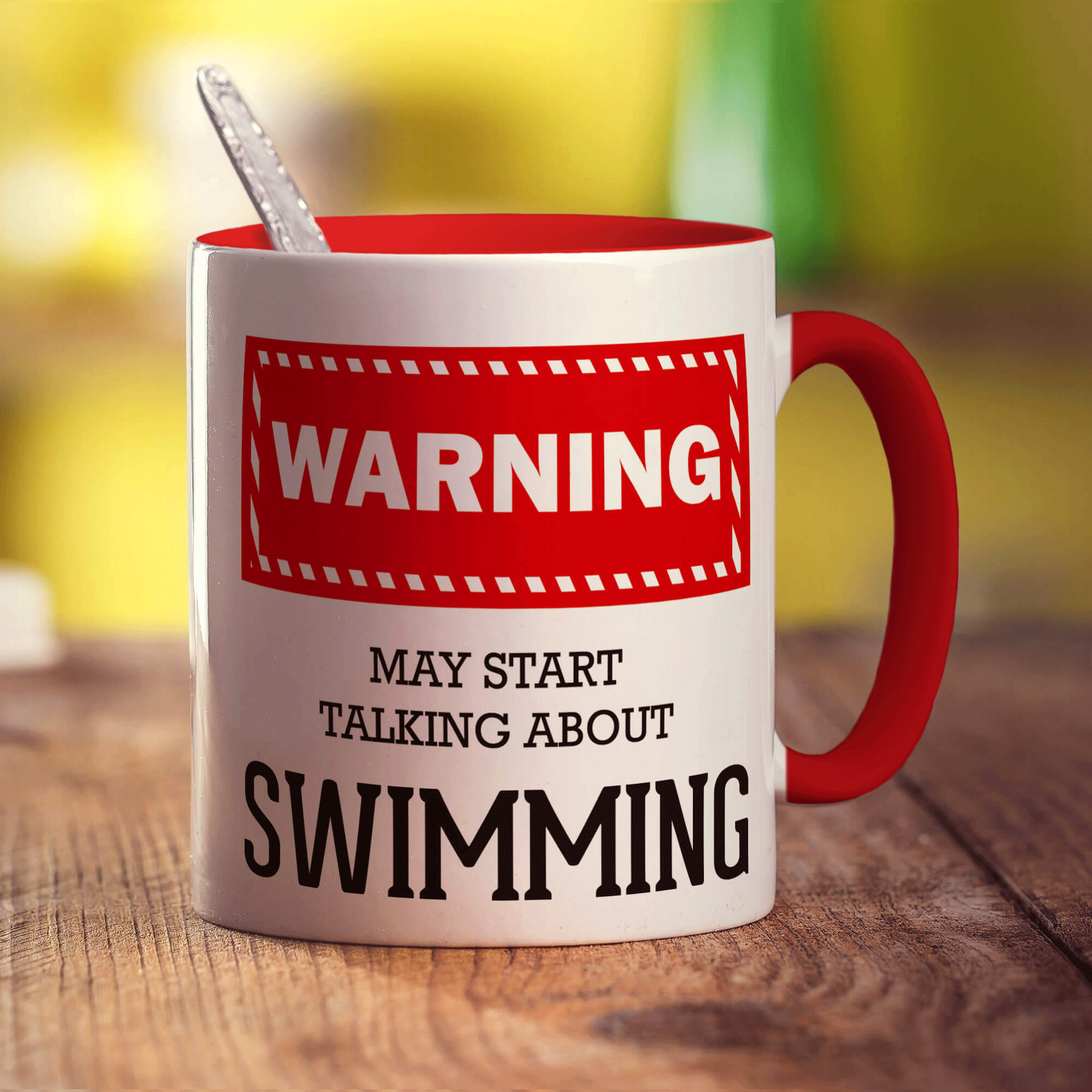 Warning! May Start Talking About Swimming Mug
