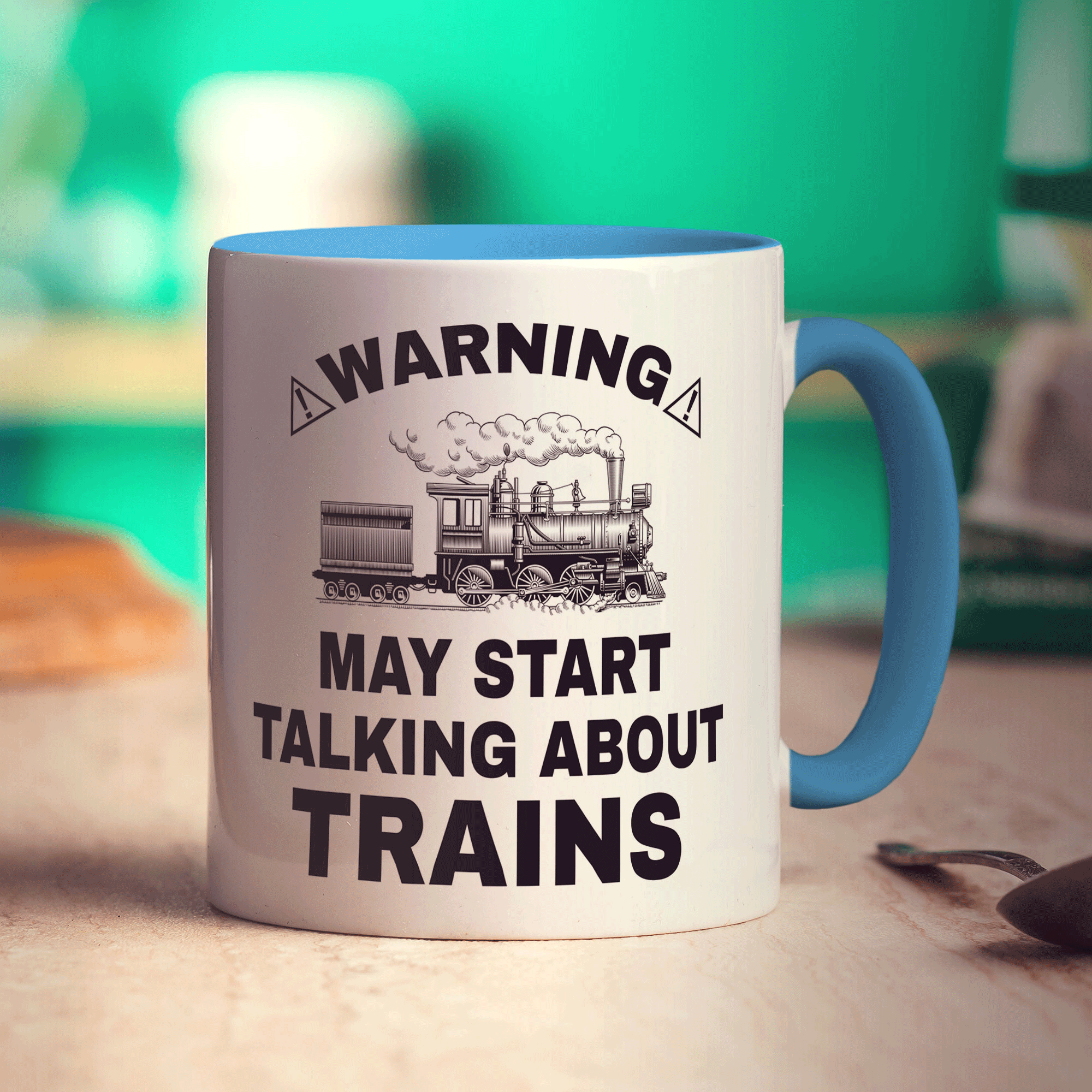 Warning May Start Talking About Trains Mug