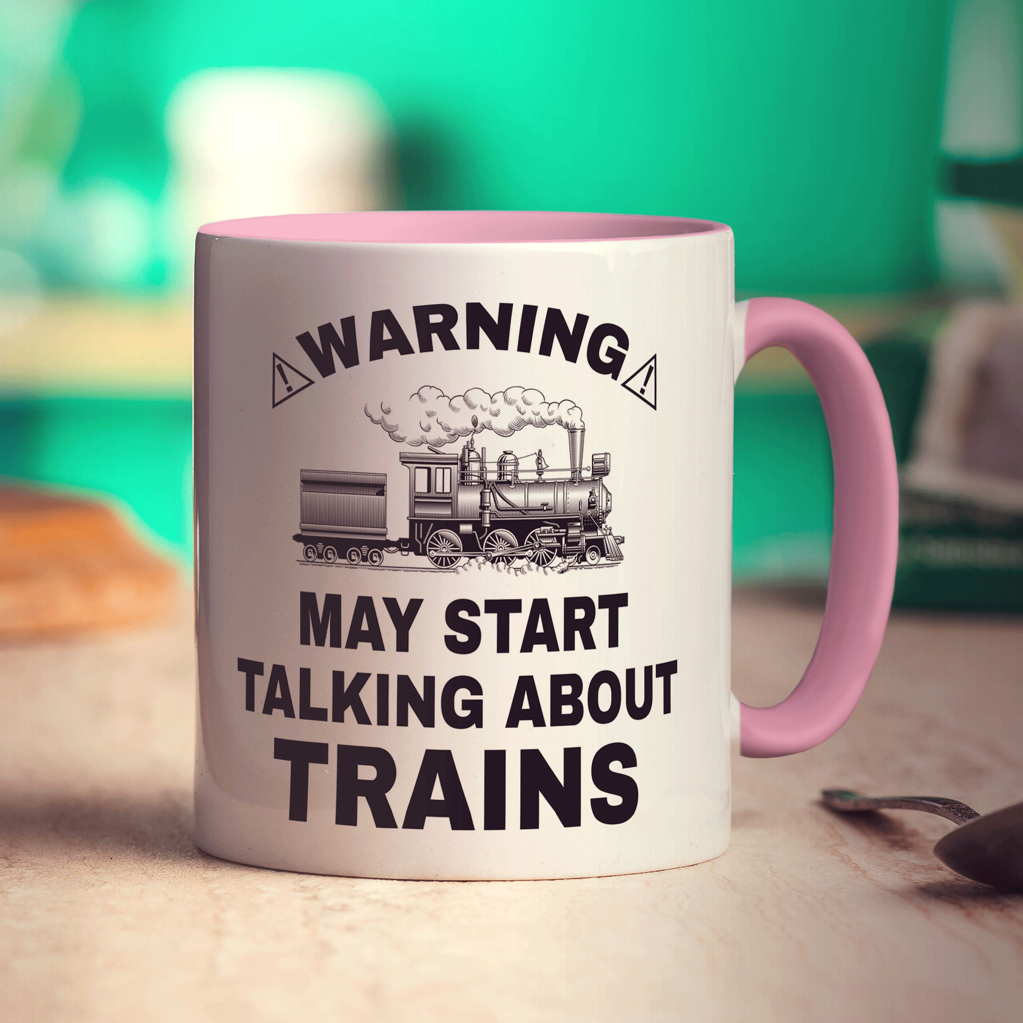 Warning May Start Talking About Trains Mug