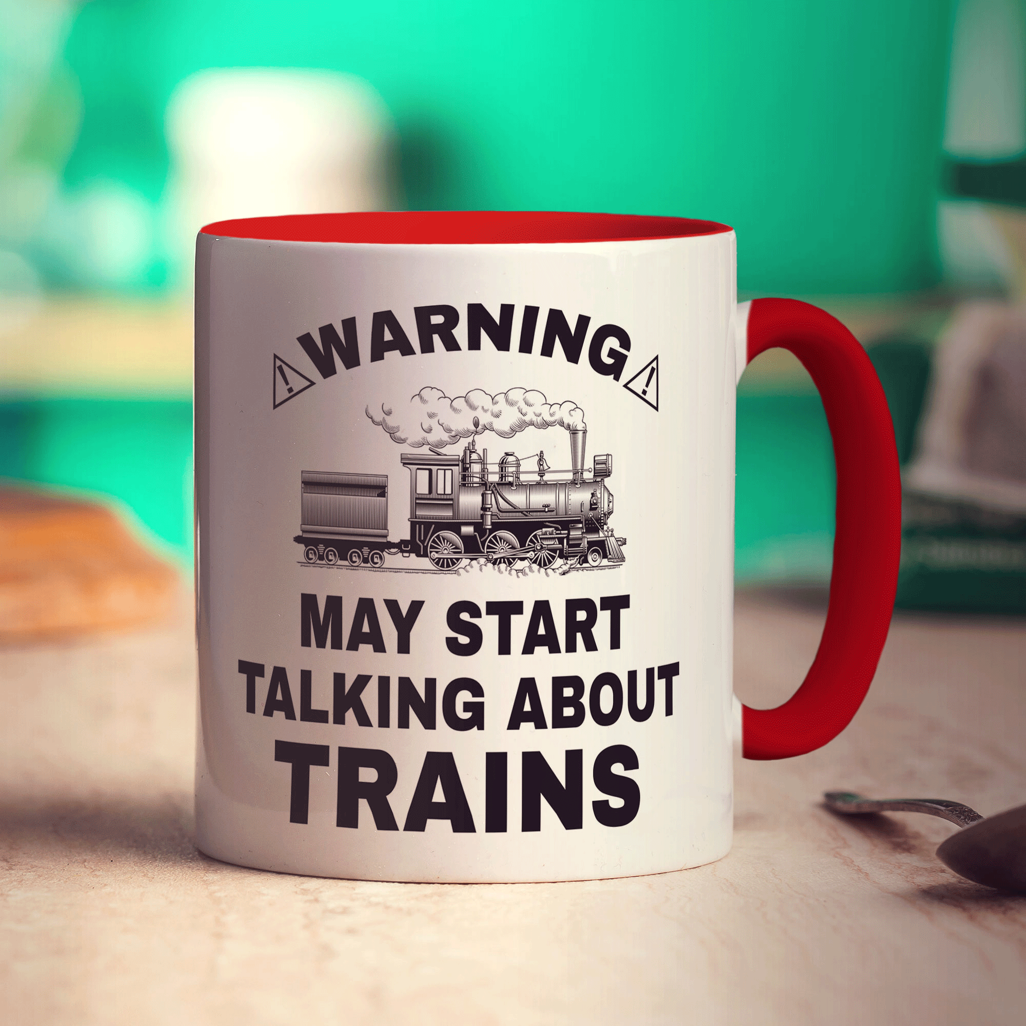 Warning May Start Talking About Trains Mug