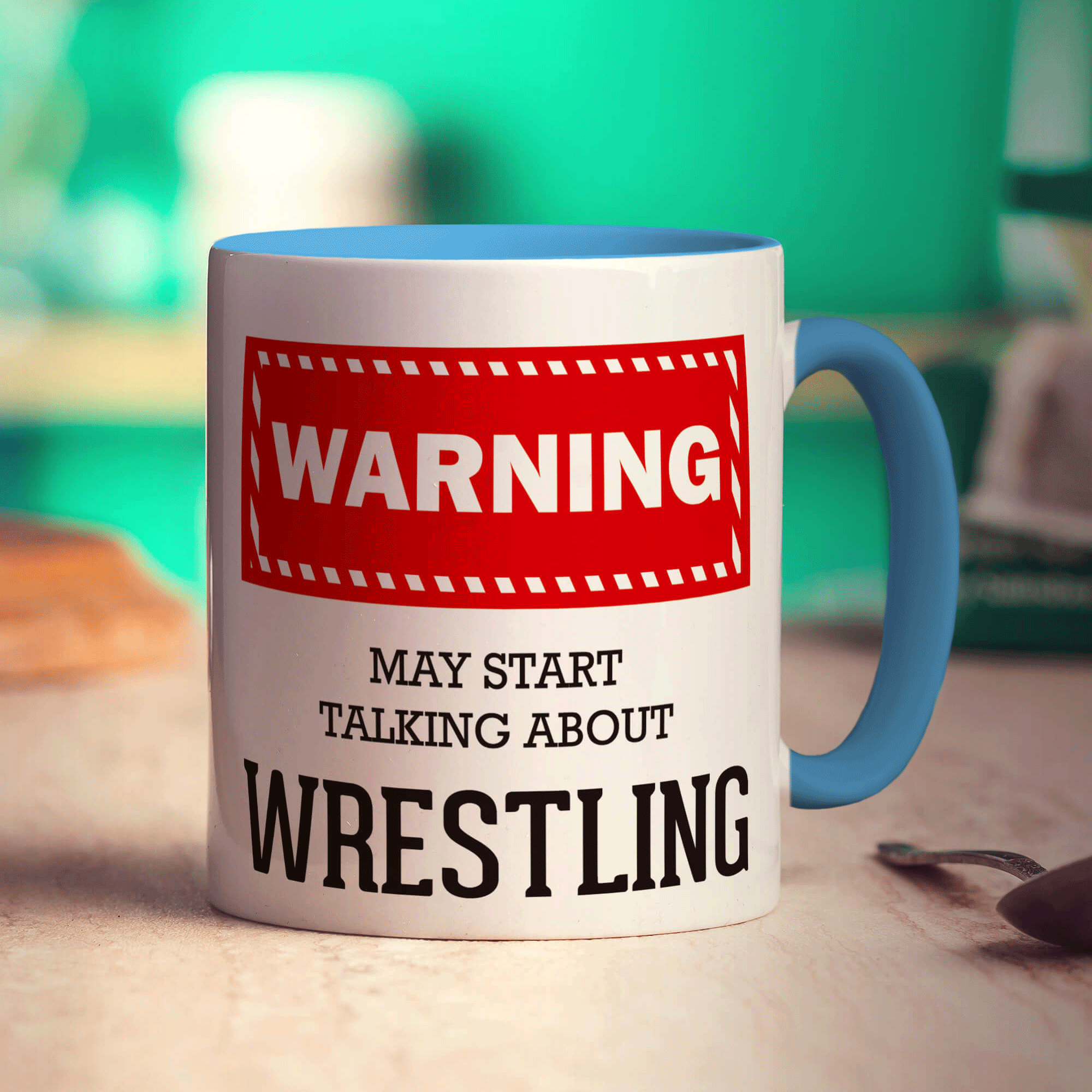 Warning! May Start Talking About Wrestling Mug