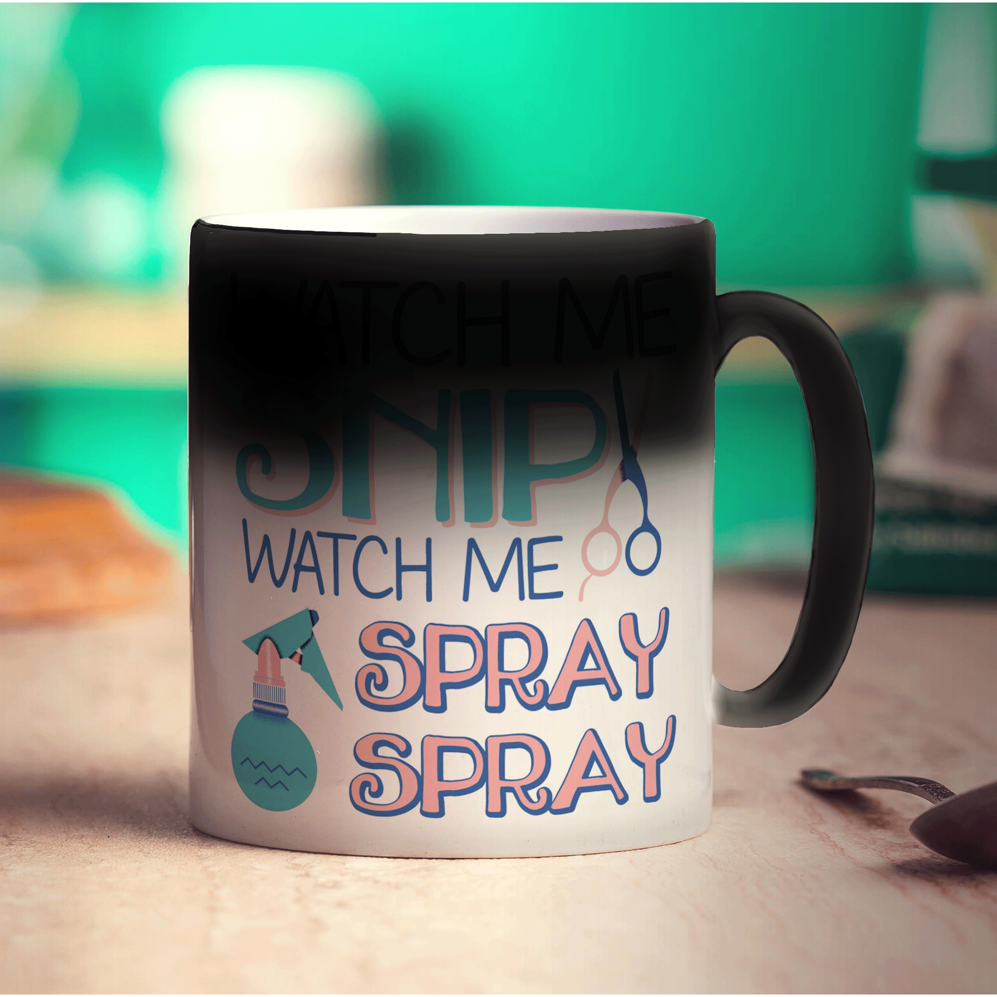 Watch Me Snip Watch Me, Spray, Spray Mug - Standard 330ml (11oz) / Magic Mug