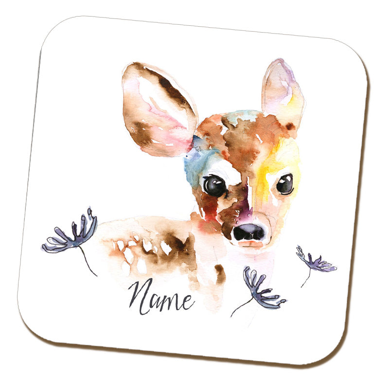 Watercolour Deer Coaster by Harriet Perkins