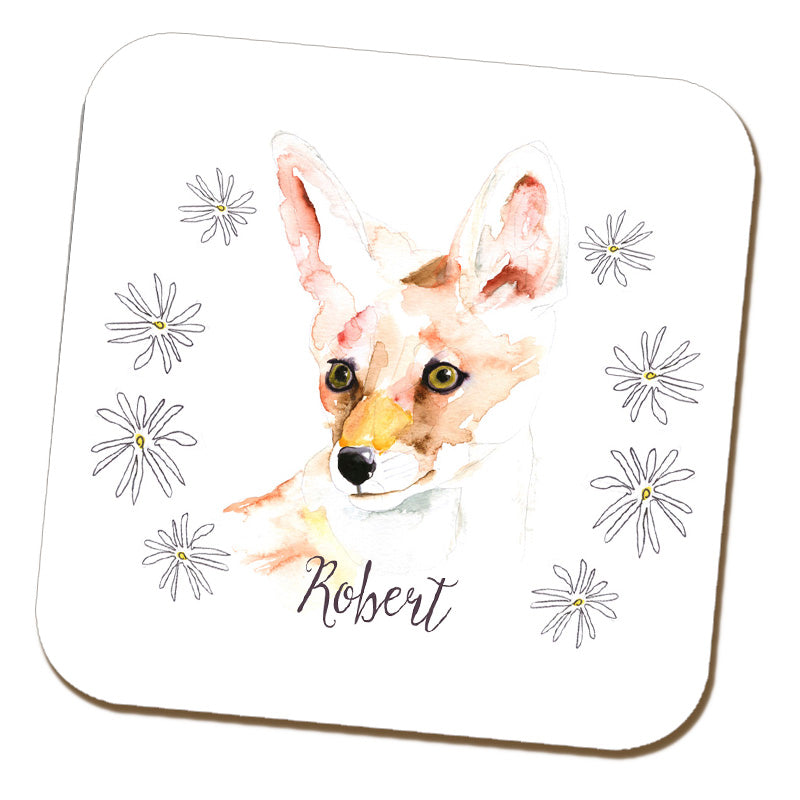 Watercolour Fox Coaster by Harriet Perkins
