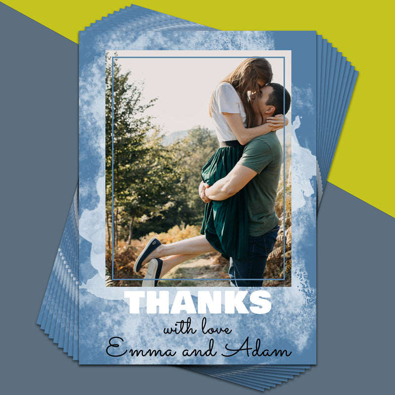 Watercolour Thank You Photo Card - Pack of 10