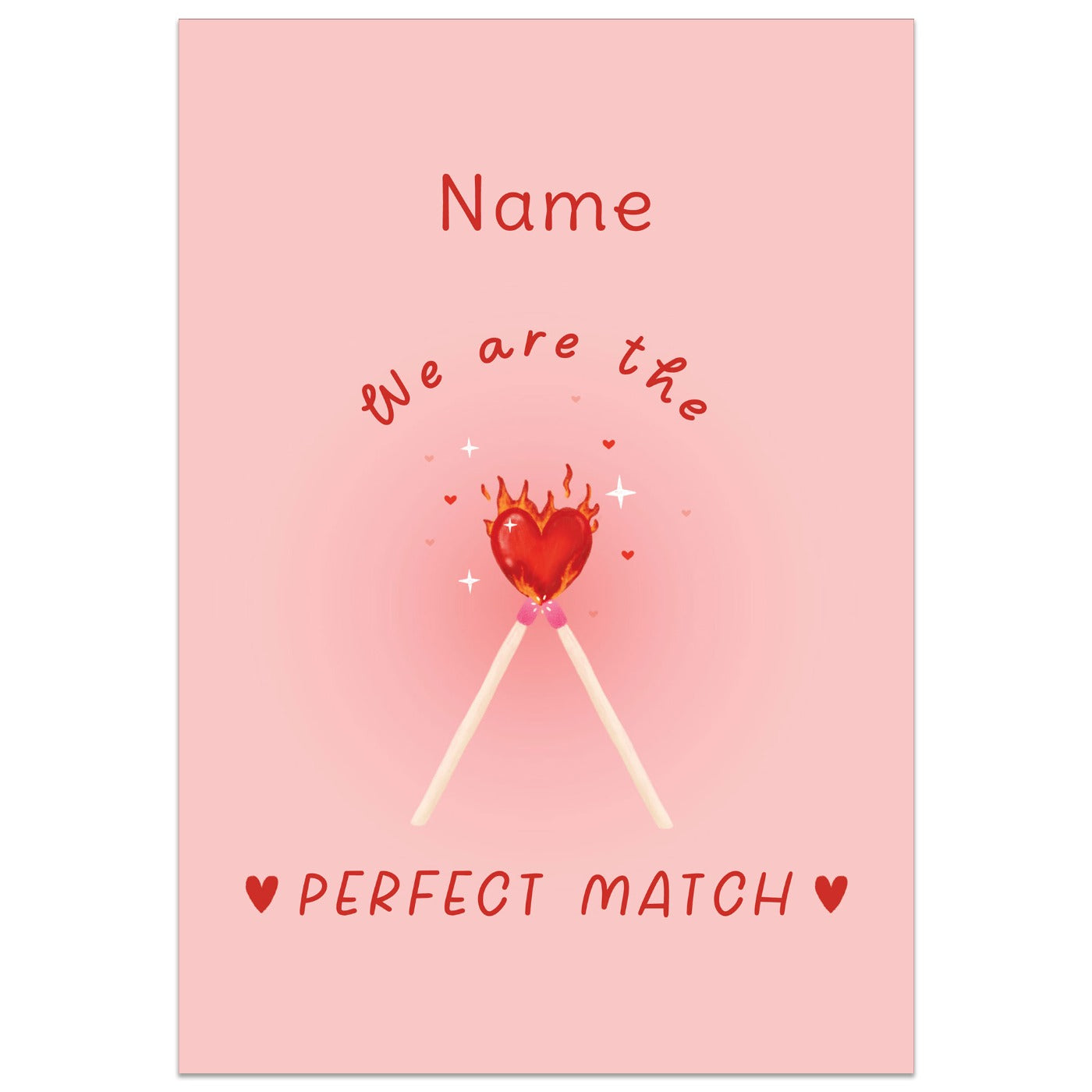 We are the Perfect Match Name Card