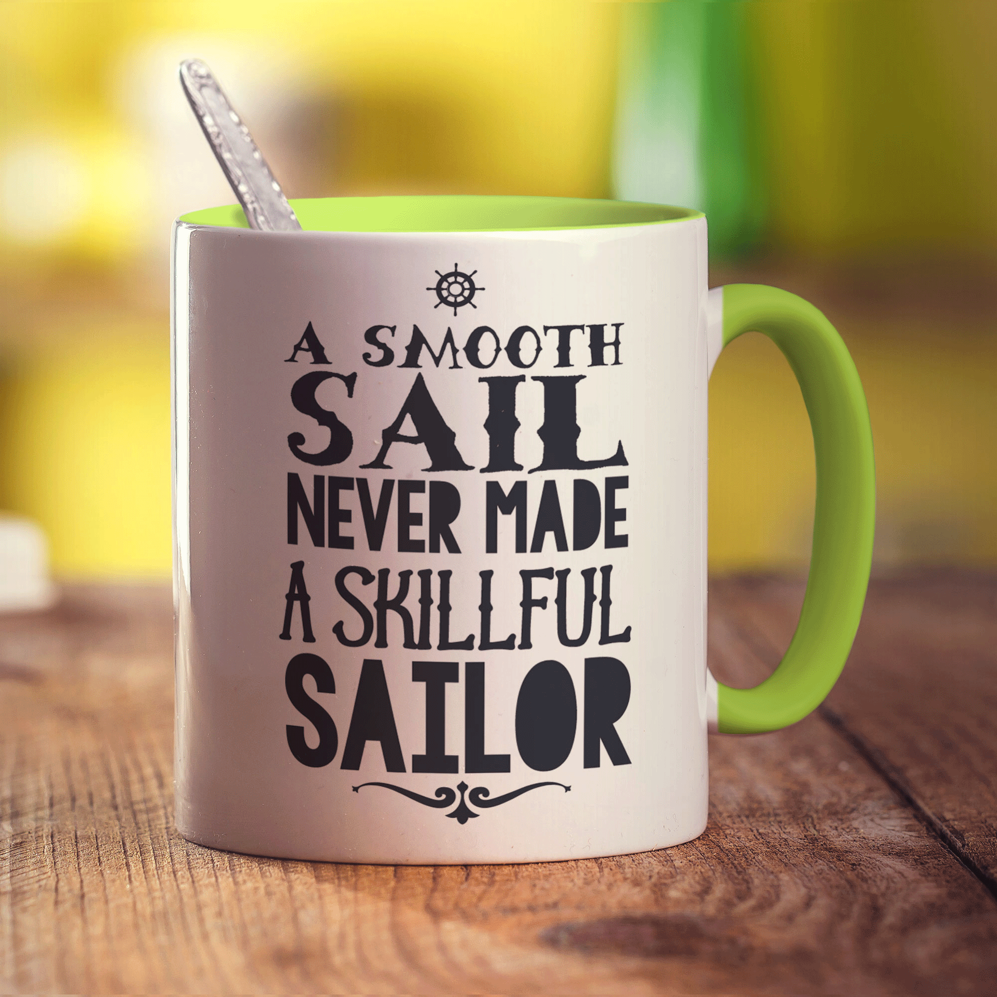 We Can't Direct the Wind But We Can Adjust the Sails Mug - Standard 330ml (11oz) / Green