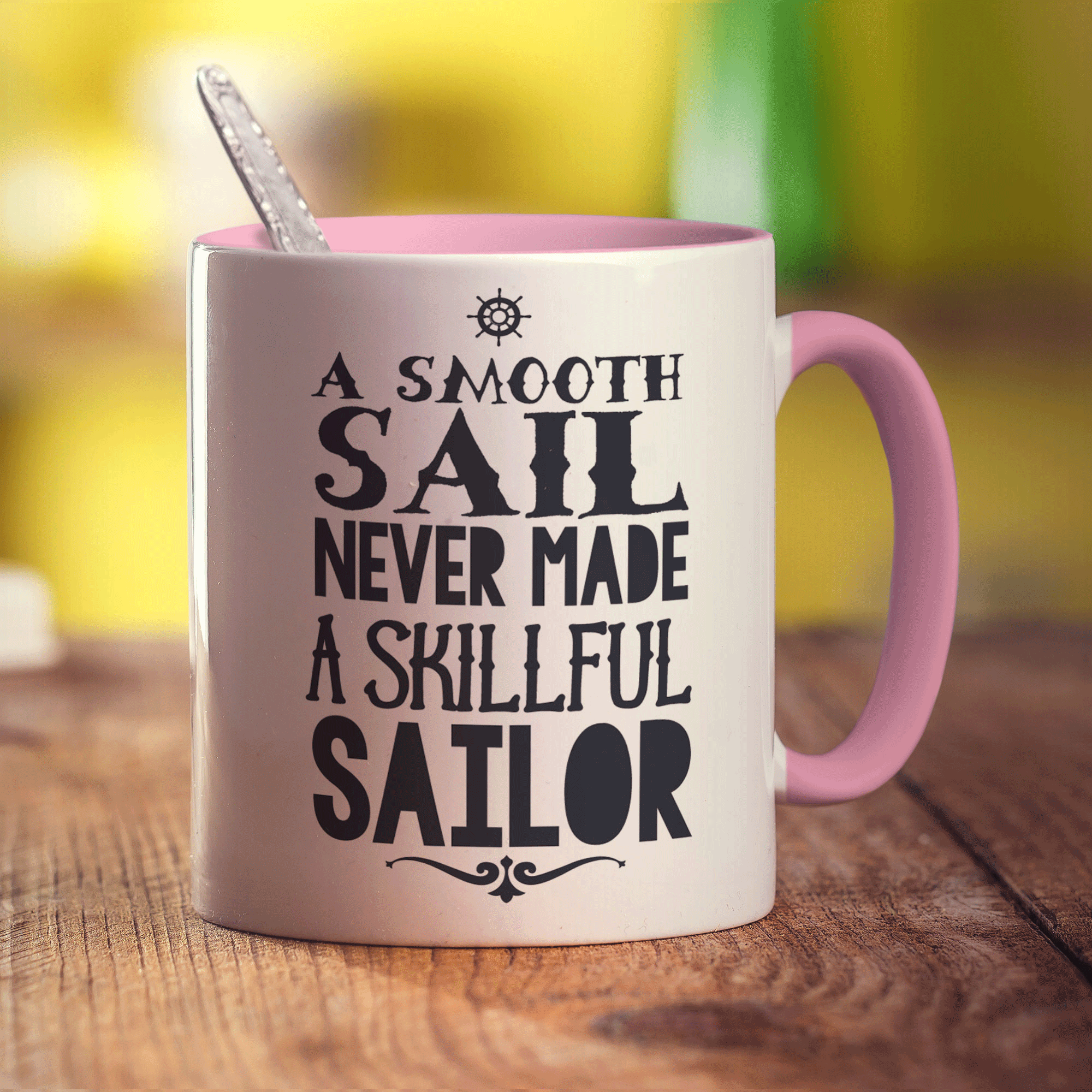 We Can't Direct the Wind But We Can Adjust the Sails Mug - Standard 330ml (11oz) / Pink