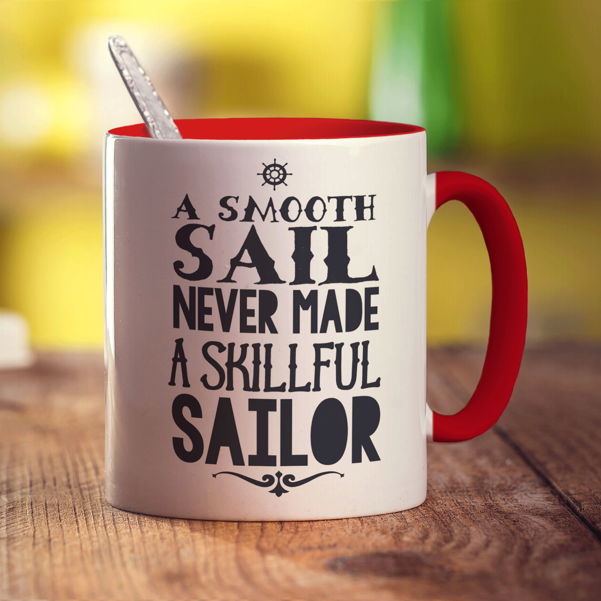 We Can't Direct the Wind But We Can Adjust the Sails Mug - Standard 330ml (11oz) / Red
