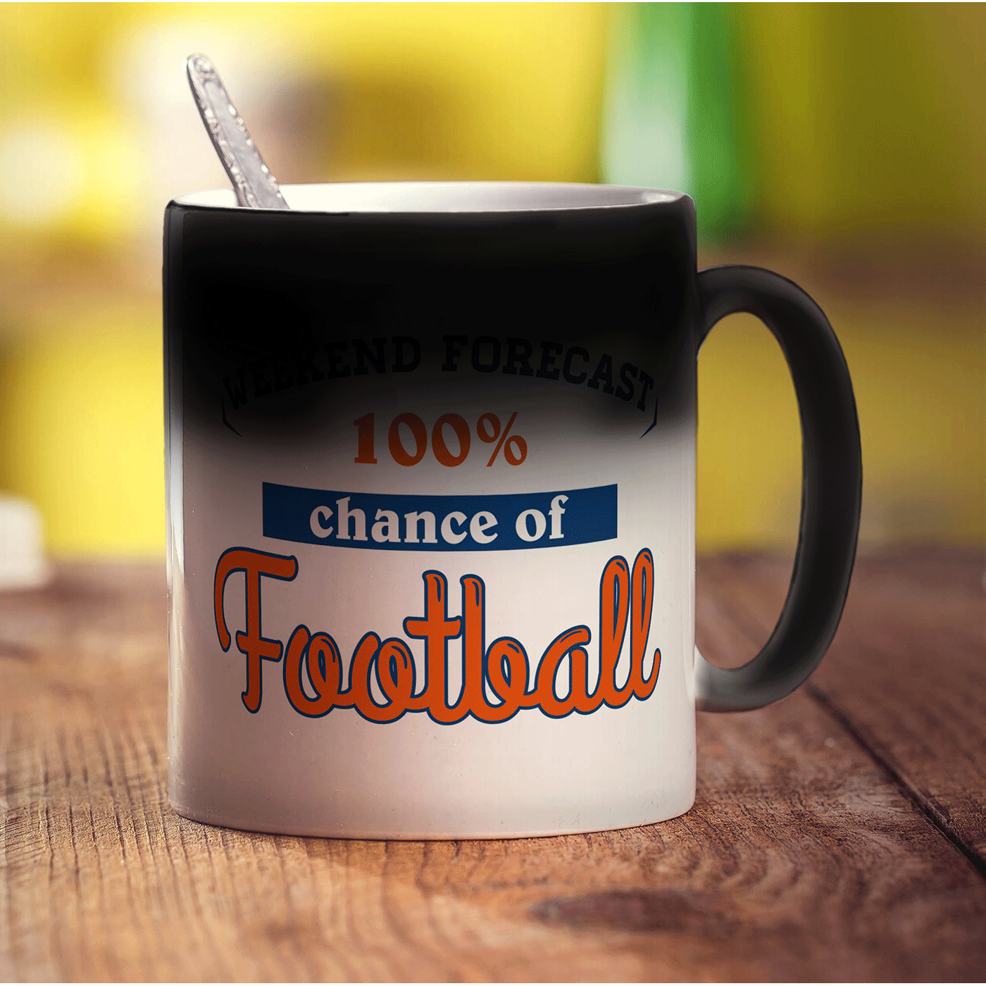 Weekend Forecast 100% Chance of Football Mug - Standard 330ml (11oz) / Magic Mug