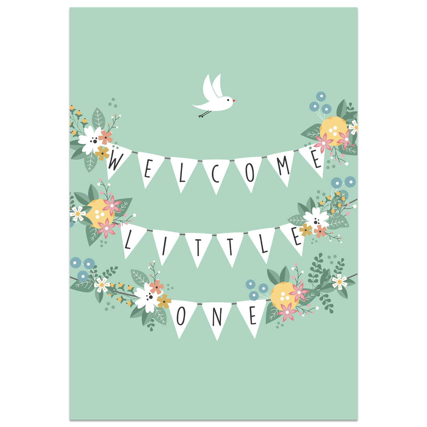 Welcome Little One Bunting Card