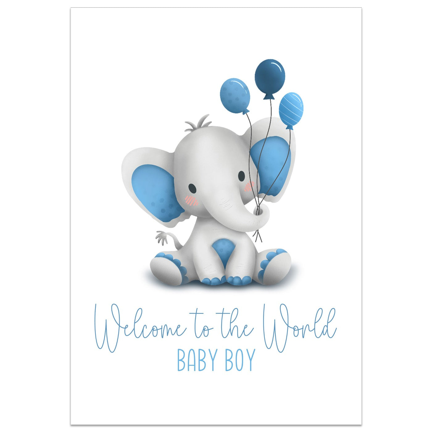 Welcome to the World Baby Boy Card