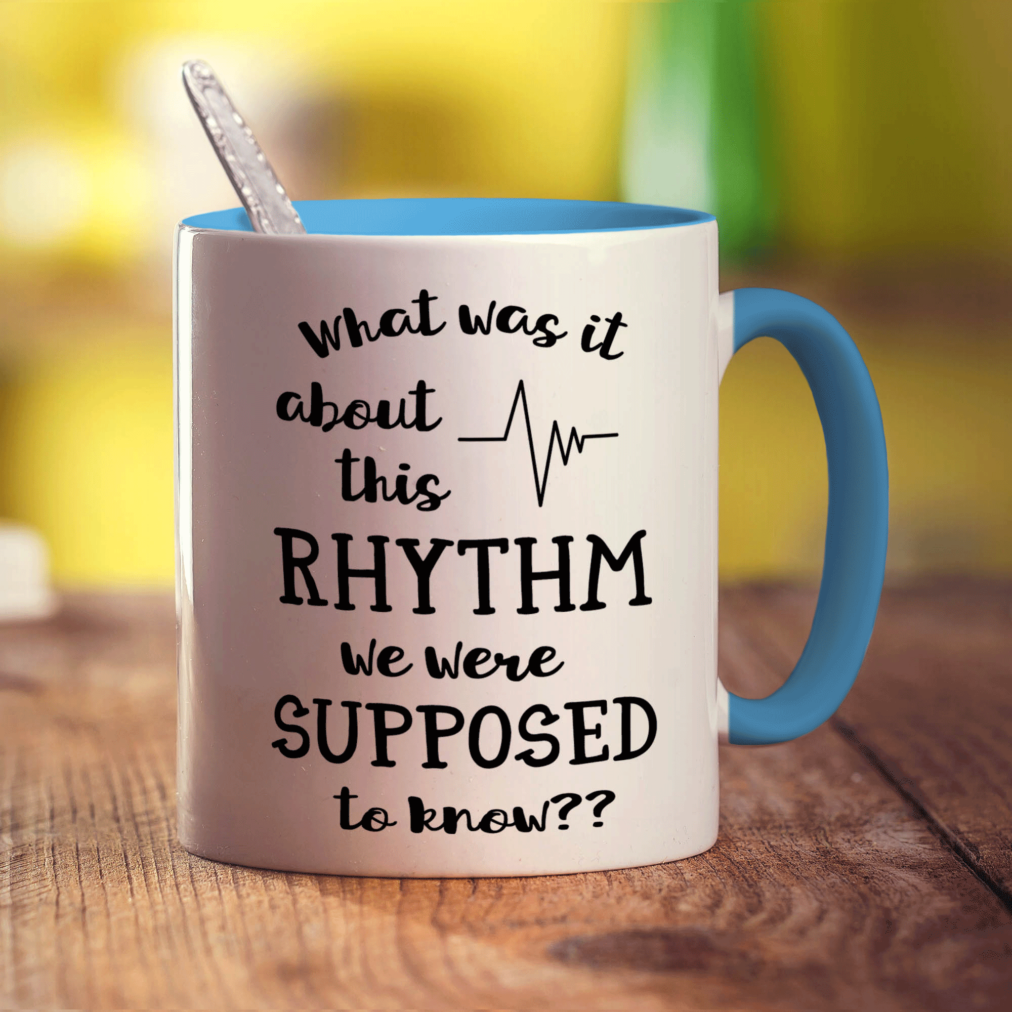 What Was It About This Rhythm We Were Supposed To Know? Mug - Standard 330ml (11oz) / Blue