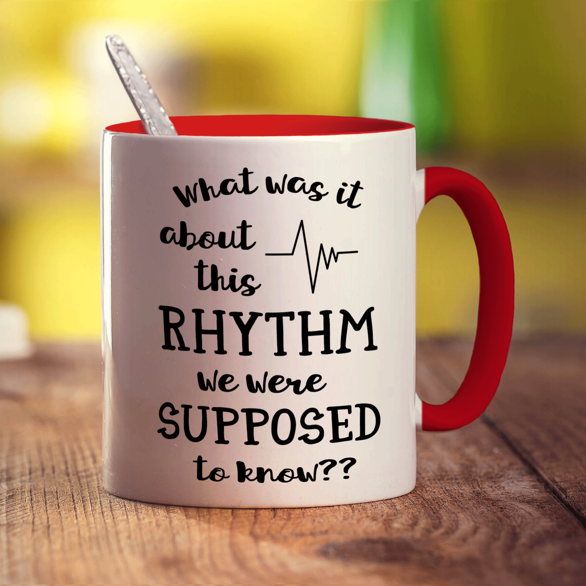 What Was It About This Rhythm We Were Supposed To Know? Mug - Standard 330ml (11oz) / Red
