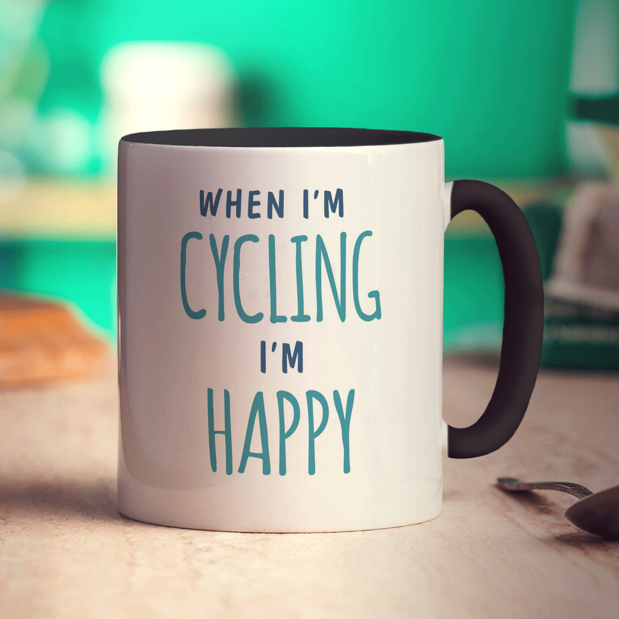 When I'm Cycling I'm Happy Mug