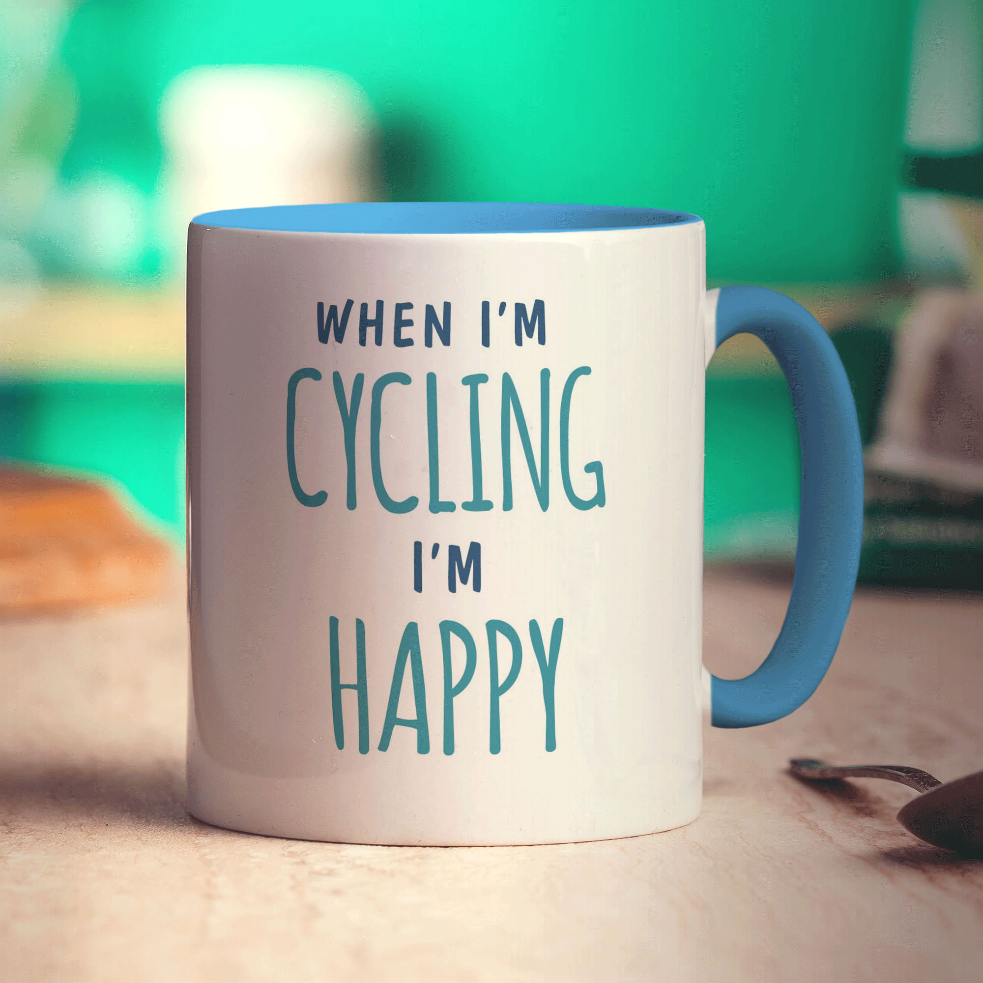 When I'm Cycling I'm Happy Mug