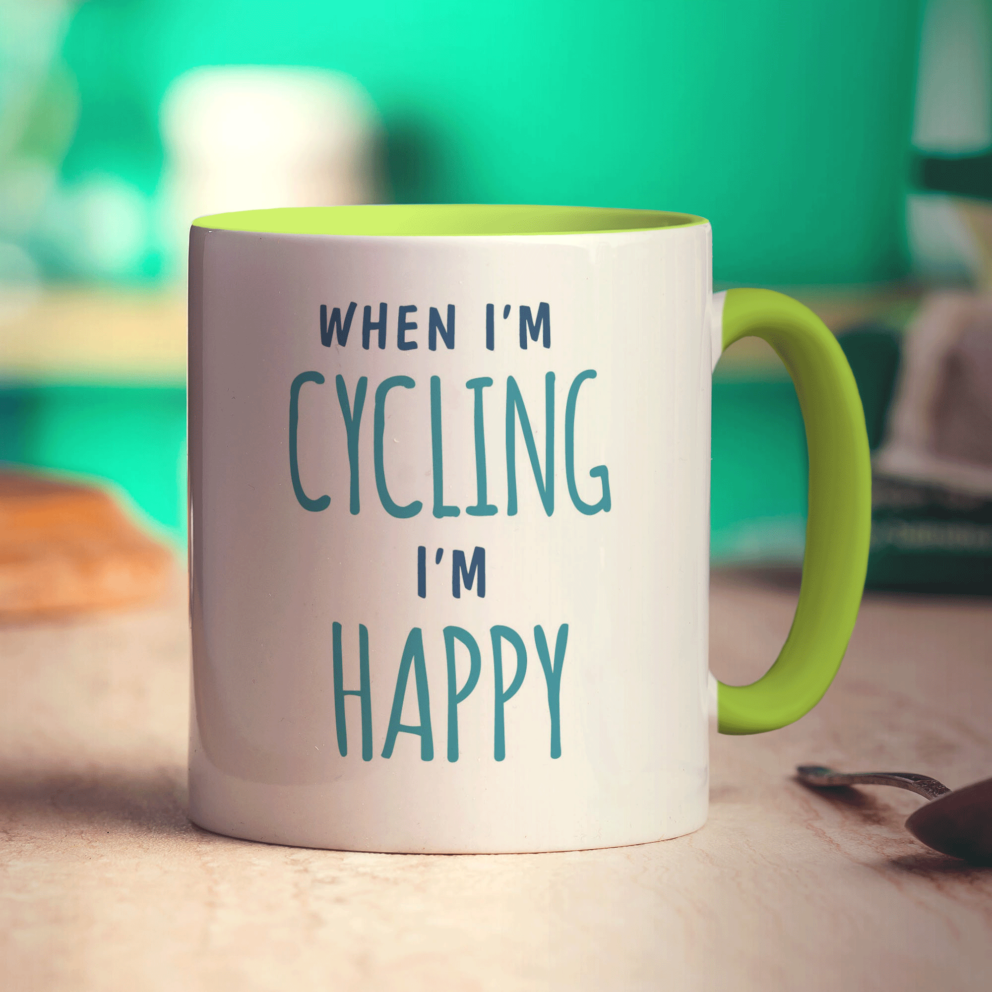When I'm Cycling I'm Happy Mug