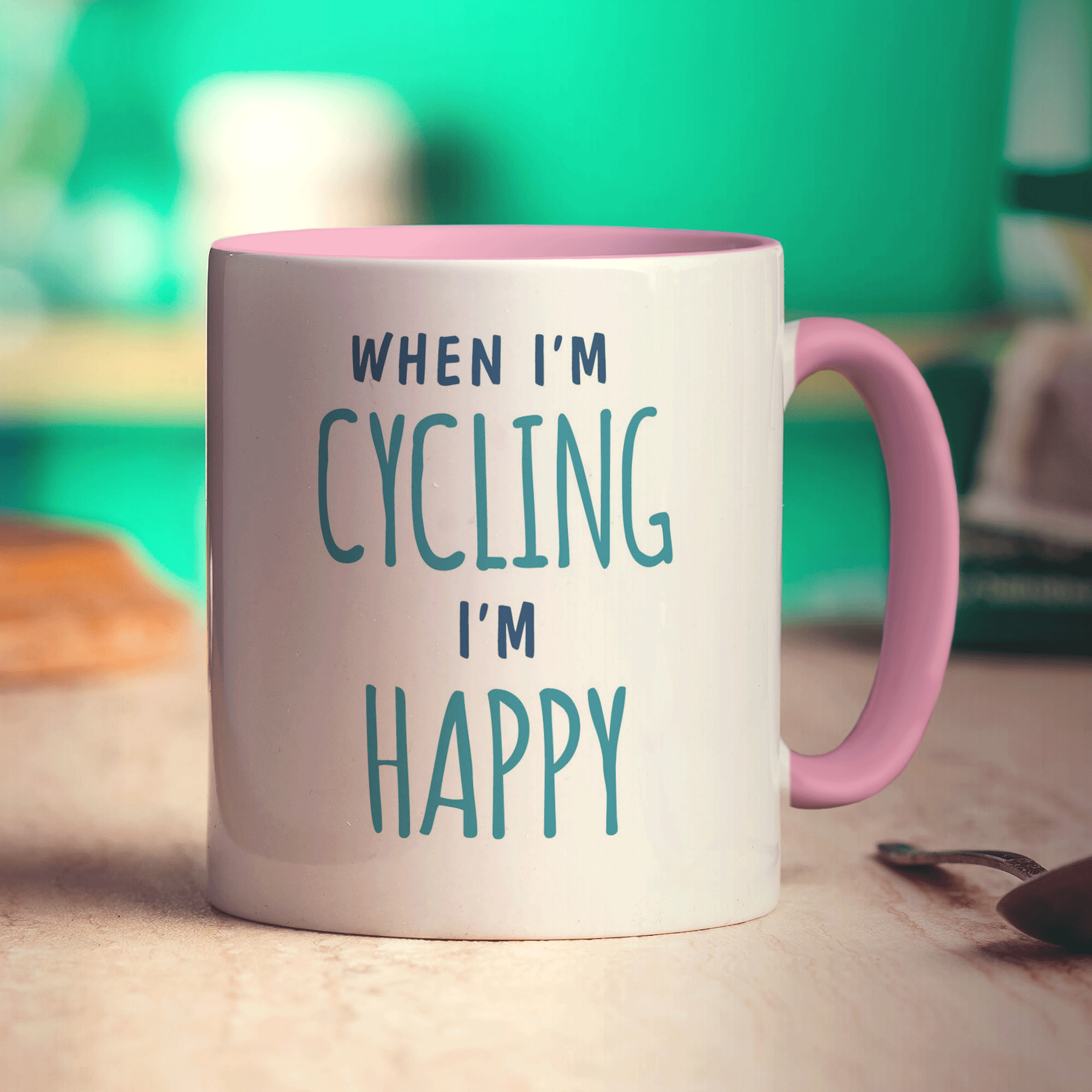 When I'm Cycling I'm Happy Mug