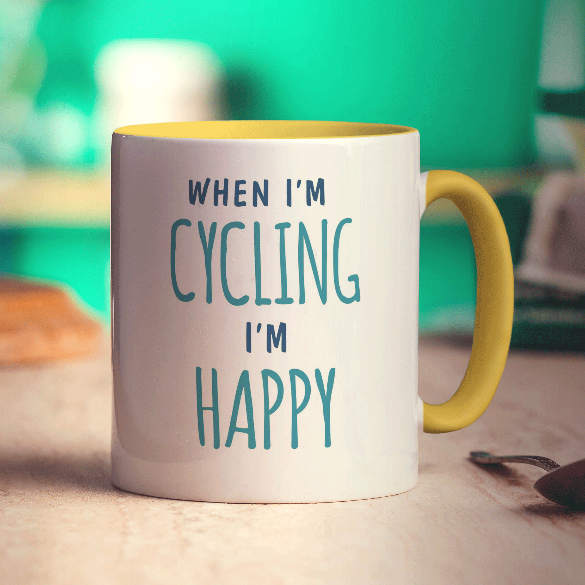 When I'm Cycling I'm Happy Mug