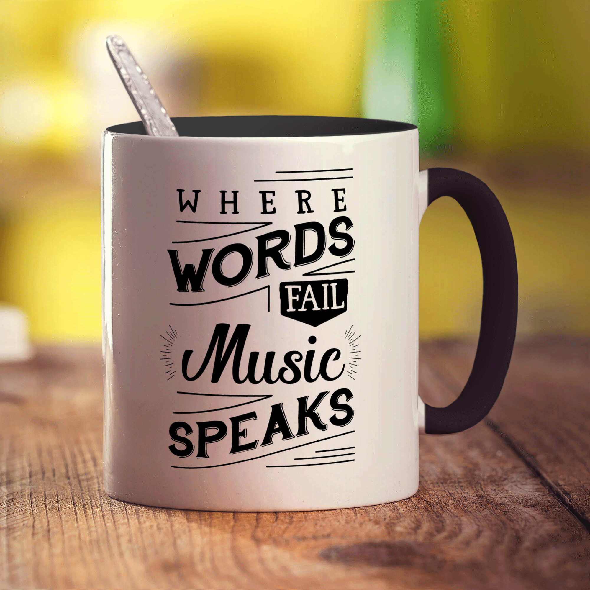 Where Words Fail Music Speaks Mug