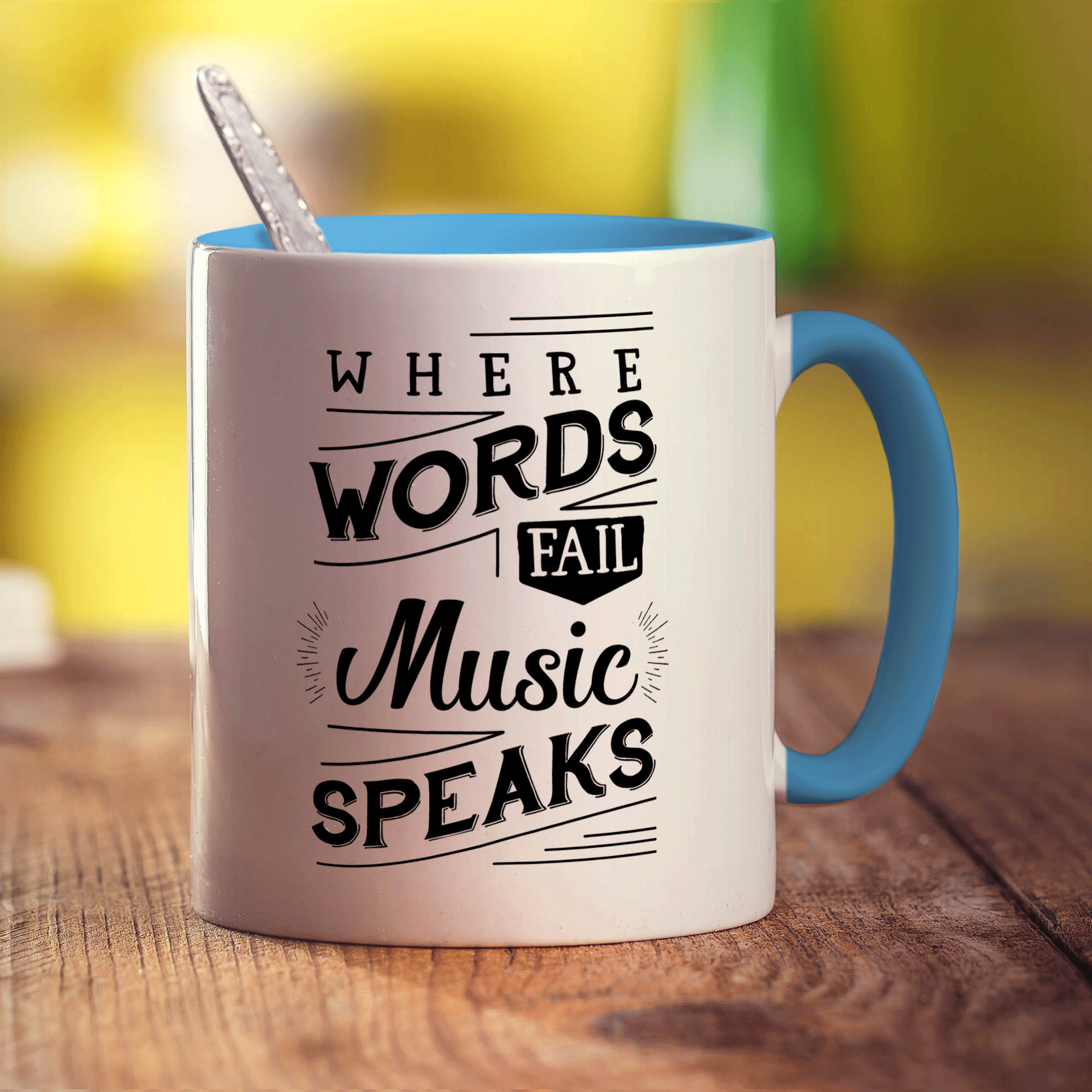 Where Words Fail Music Speaks Mug