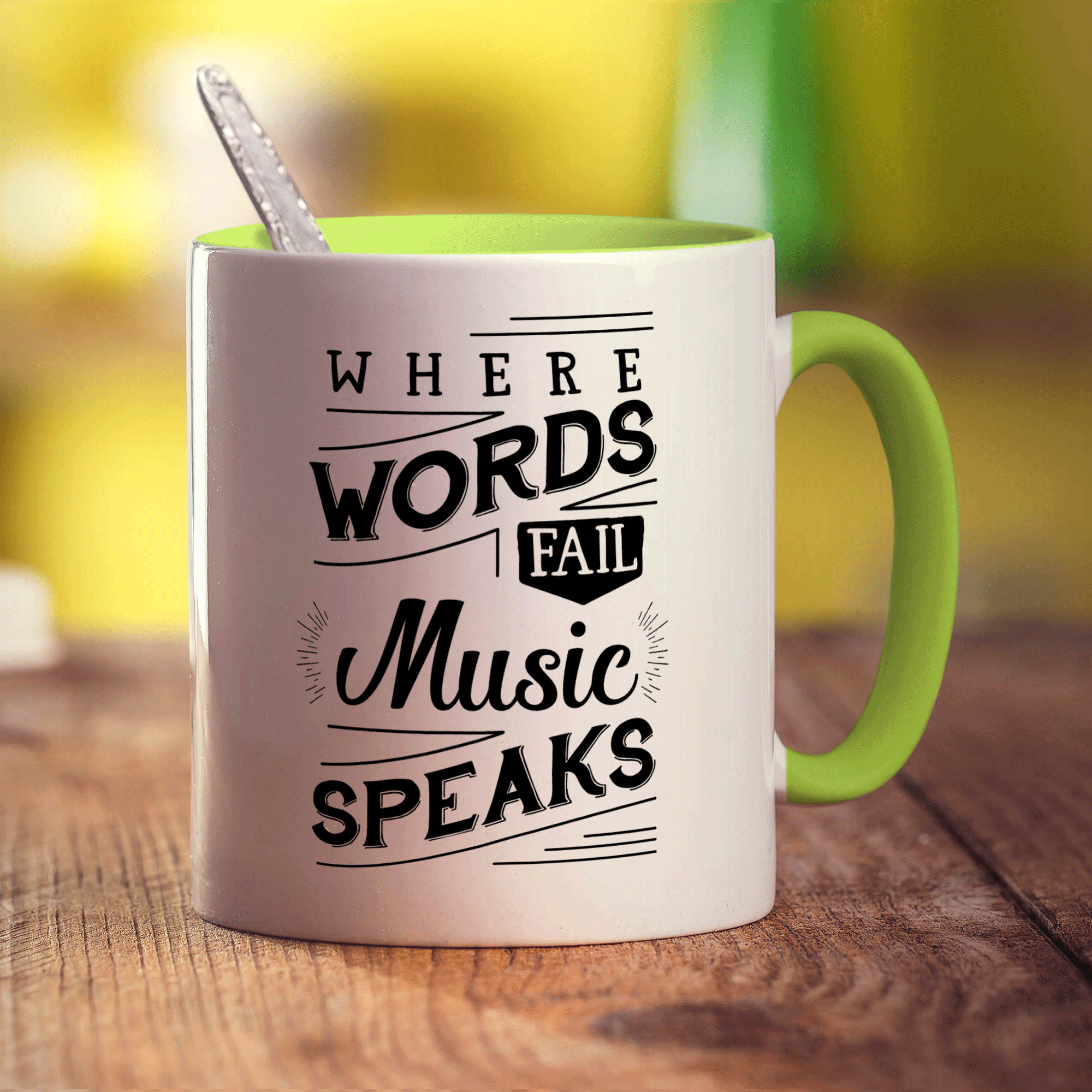 Where Words Fail Music Speaks Mug
