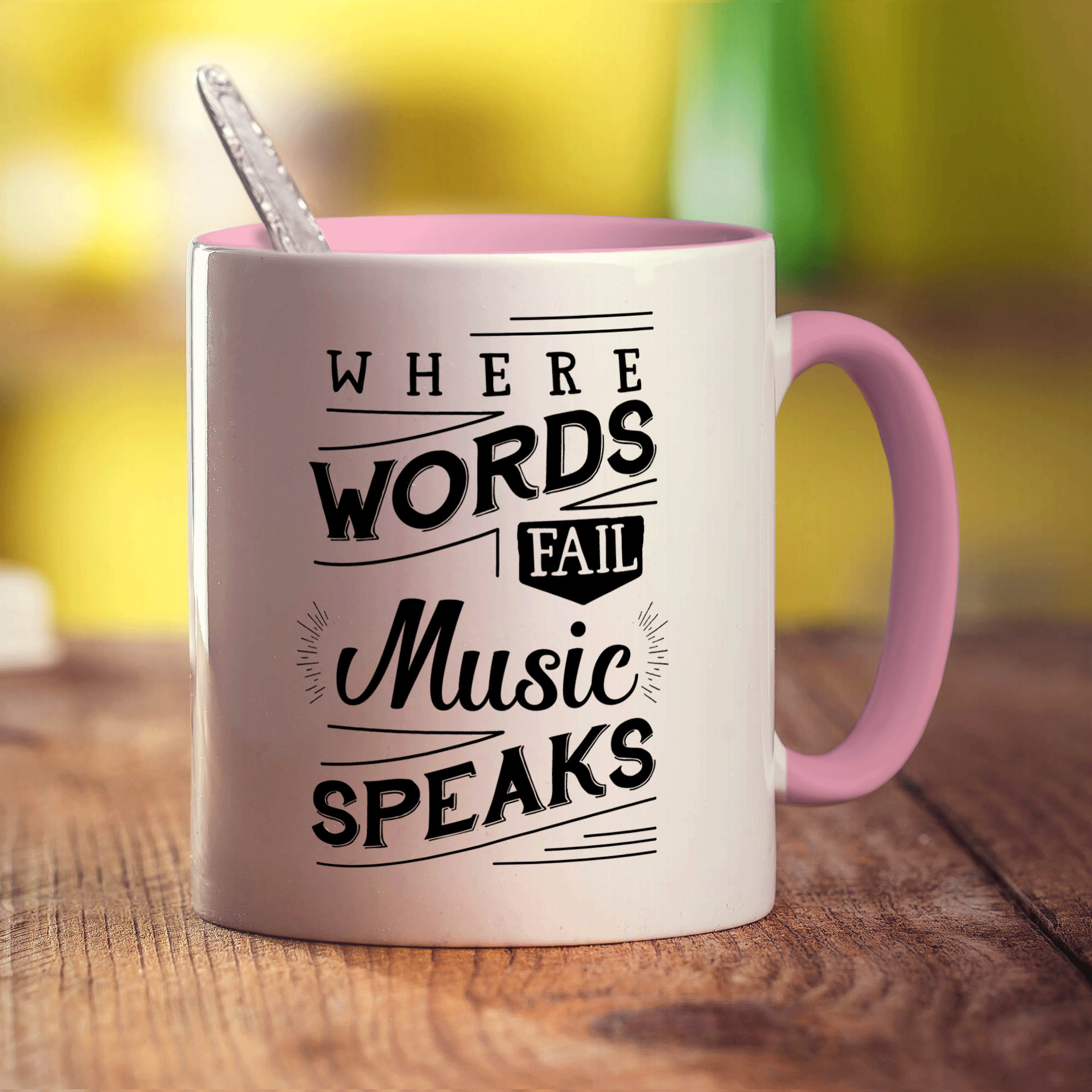 Where Words Fail Music Speaks Mug