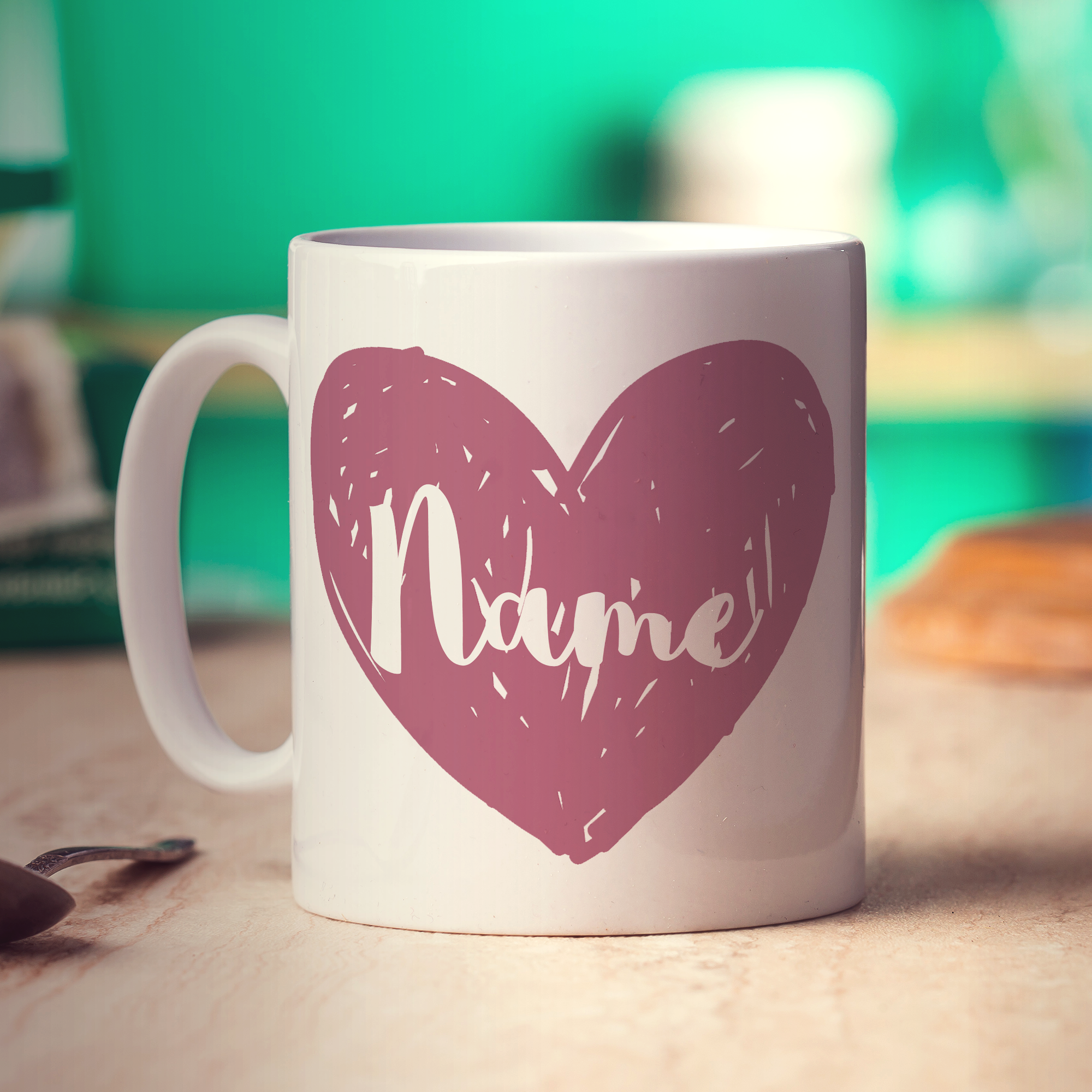 Bridesmaid Heart Name Mug