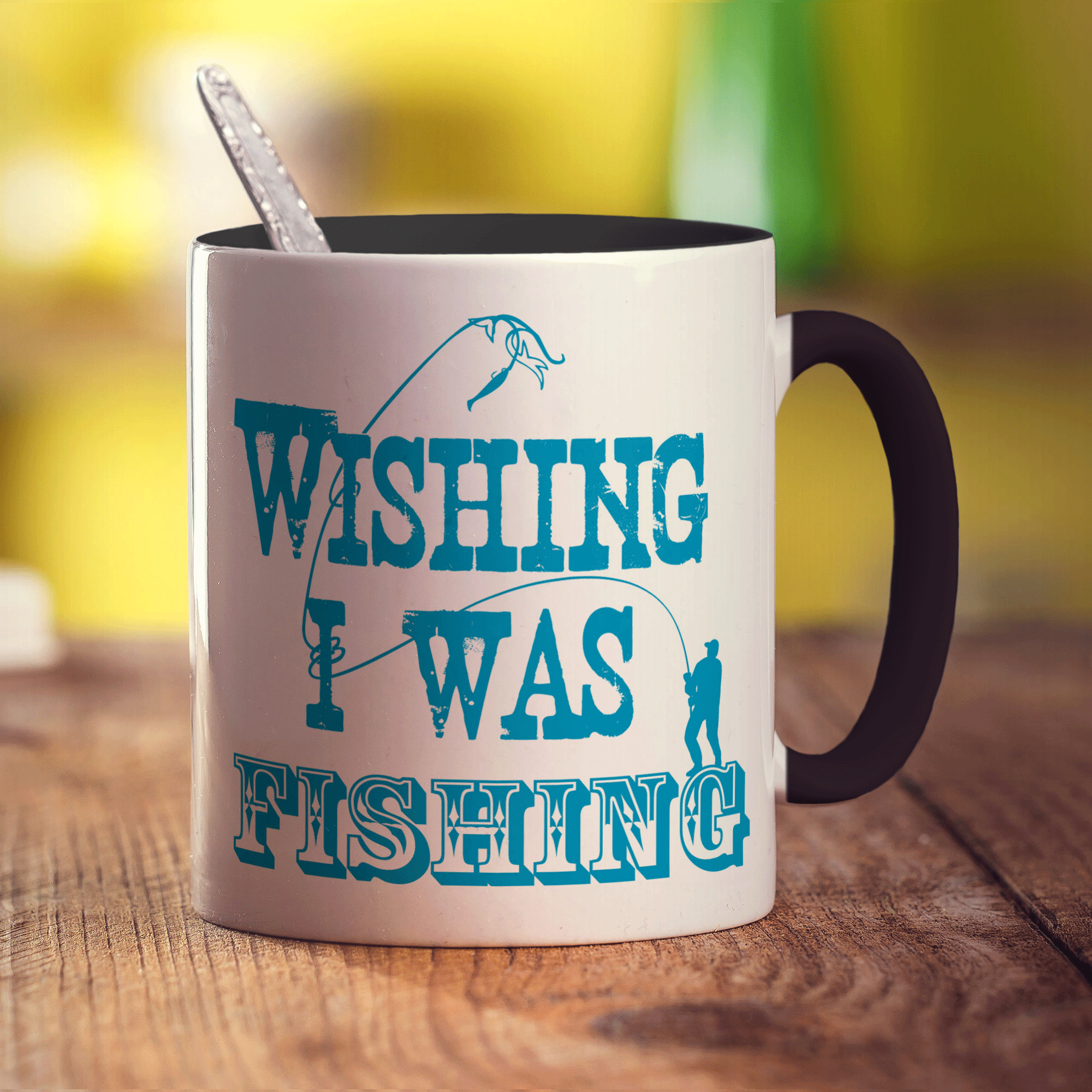 Wishing I Was Fishing Mug