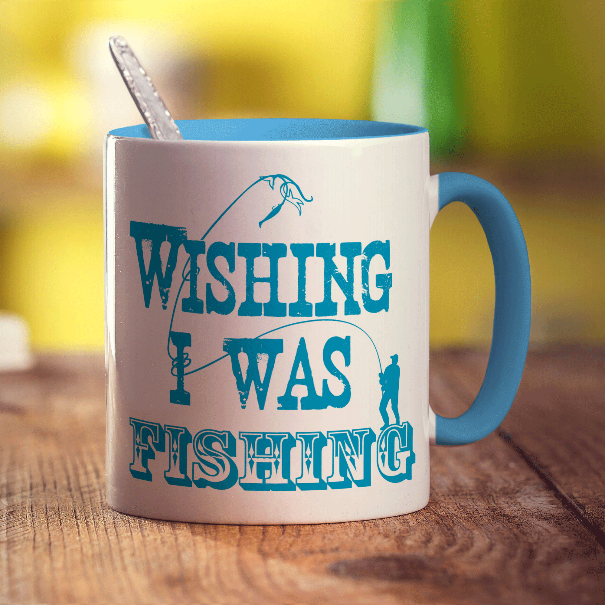 Wishing I Was Fishing Mug