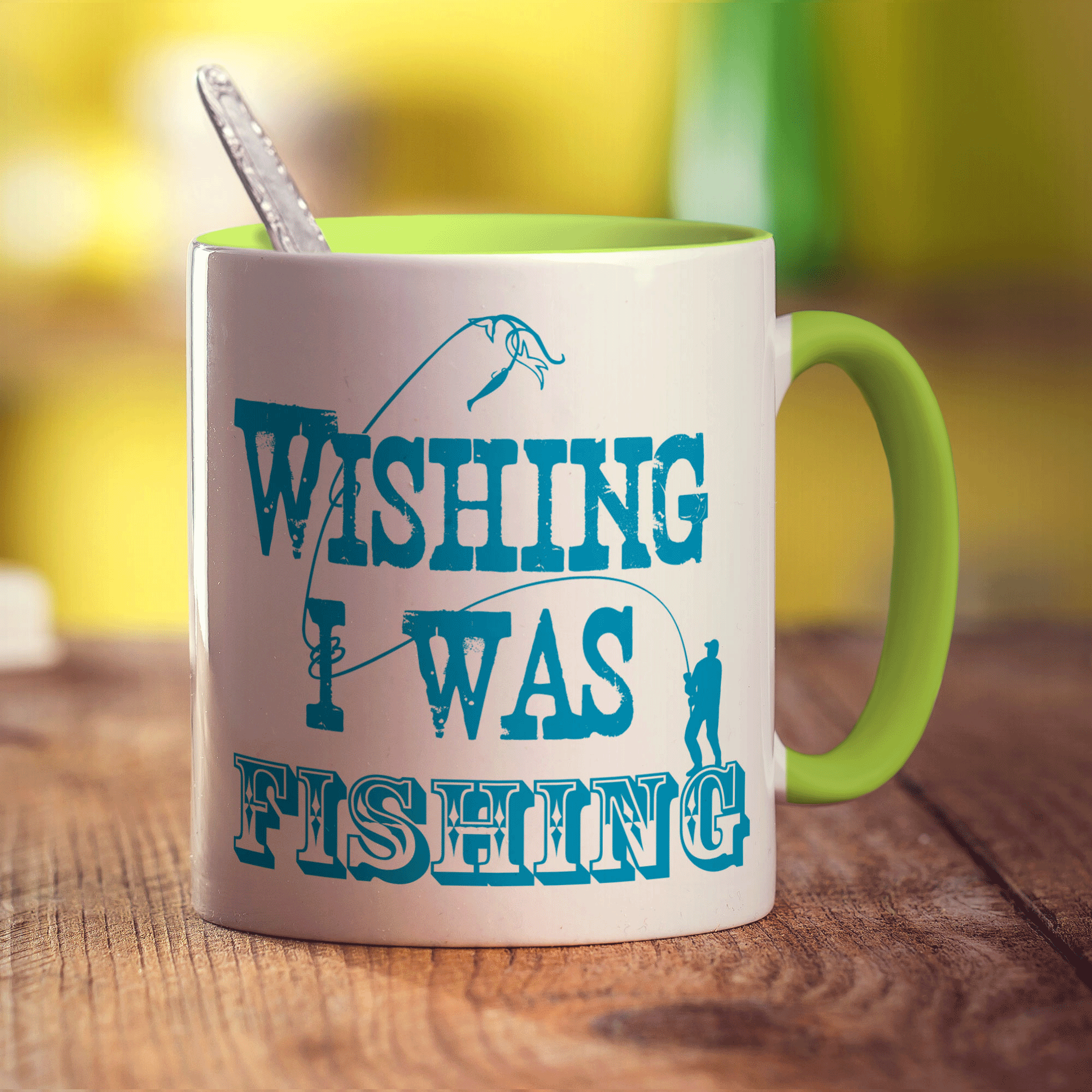 Wishing I Was Fishing Mug