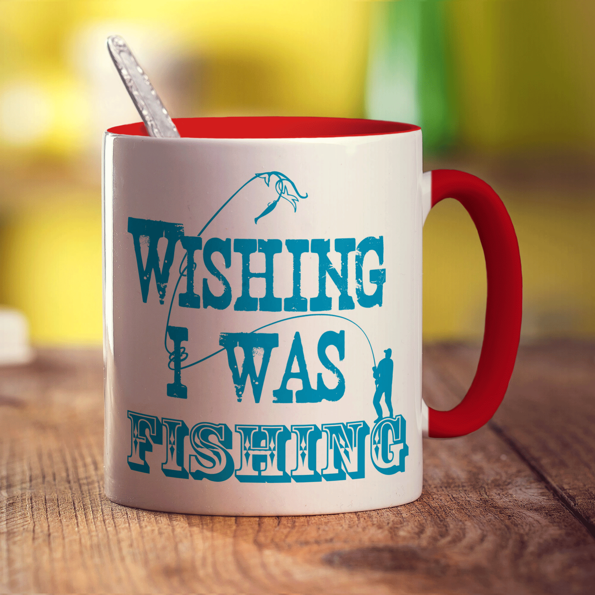 Wishing I Was Fishing Mug