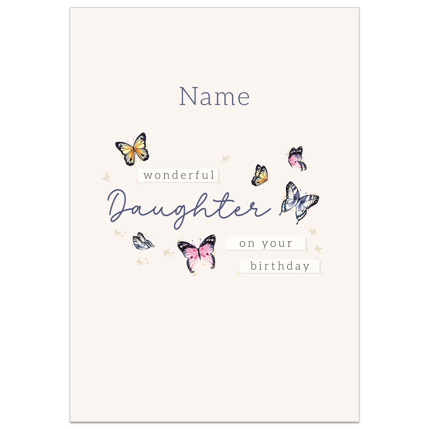 Wonderful Daughter Butterfly Card