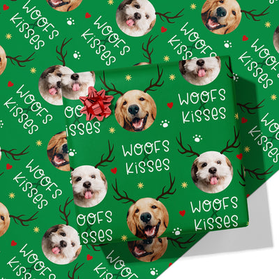 Woofs and Kisses Christmas Wrapping Paper