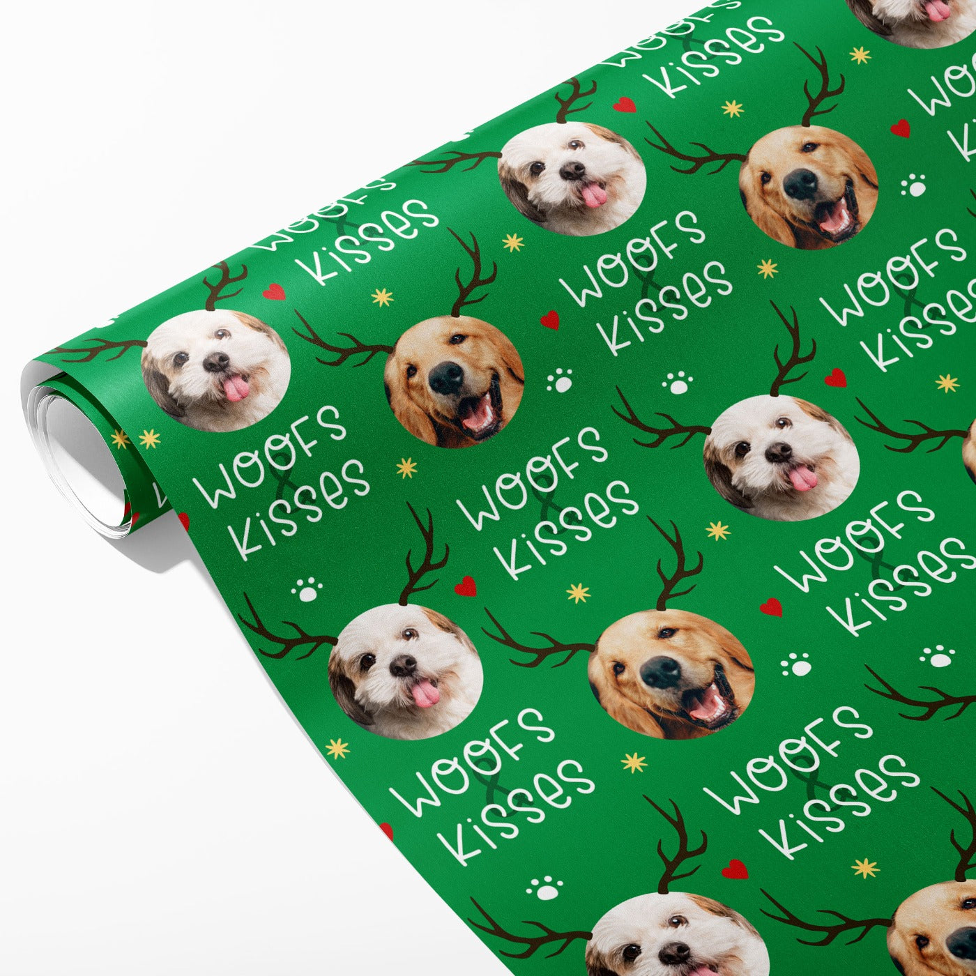 Woofs and Kisses Christmas Wrapping Paper