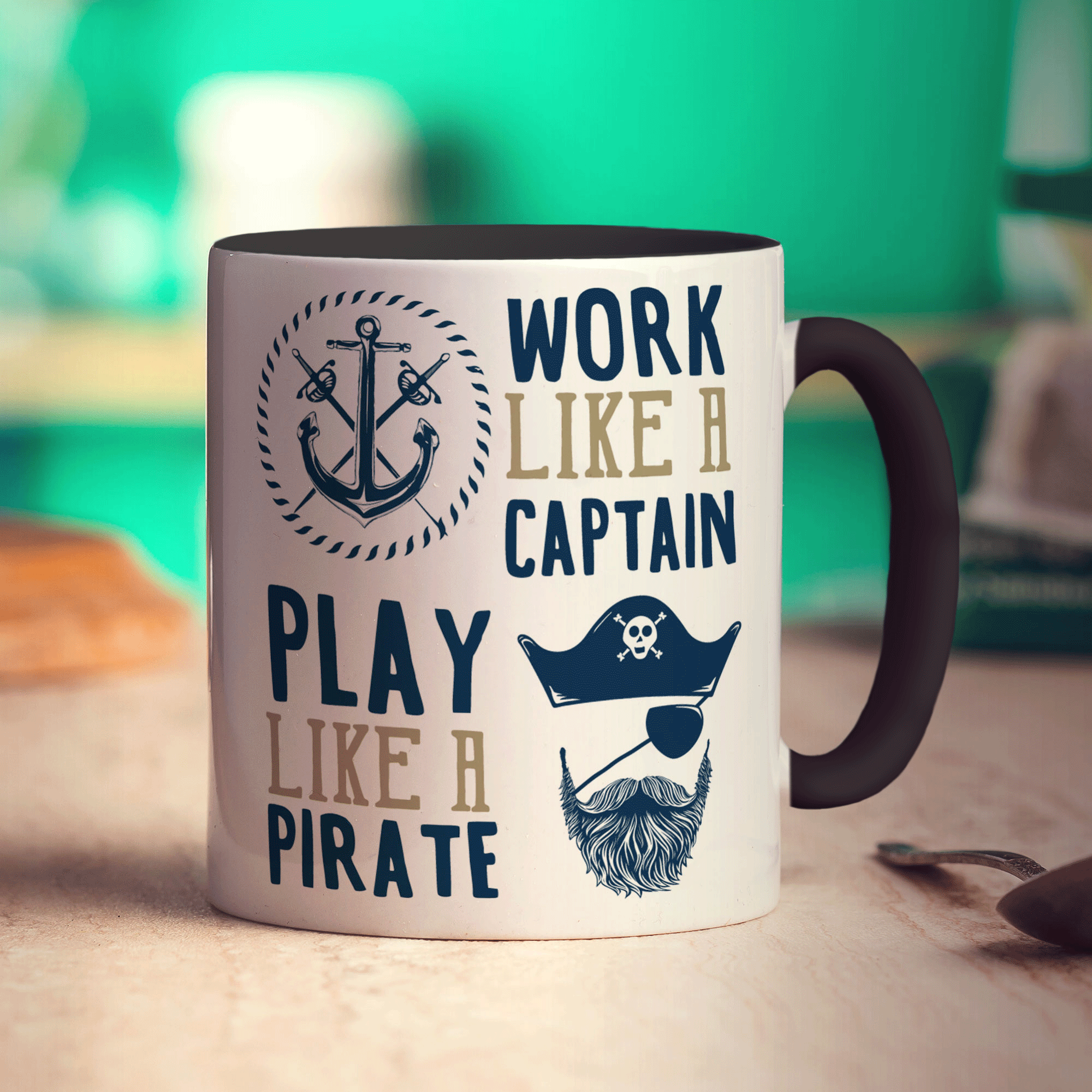 Work Like a Captain, Play Like a Pirate Mug