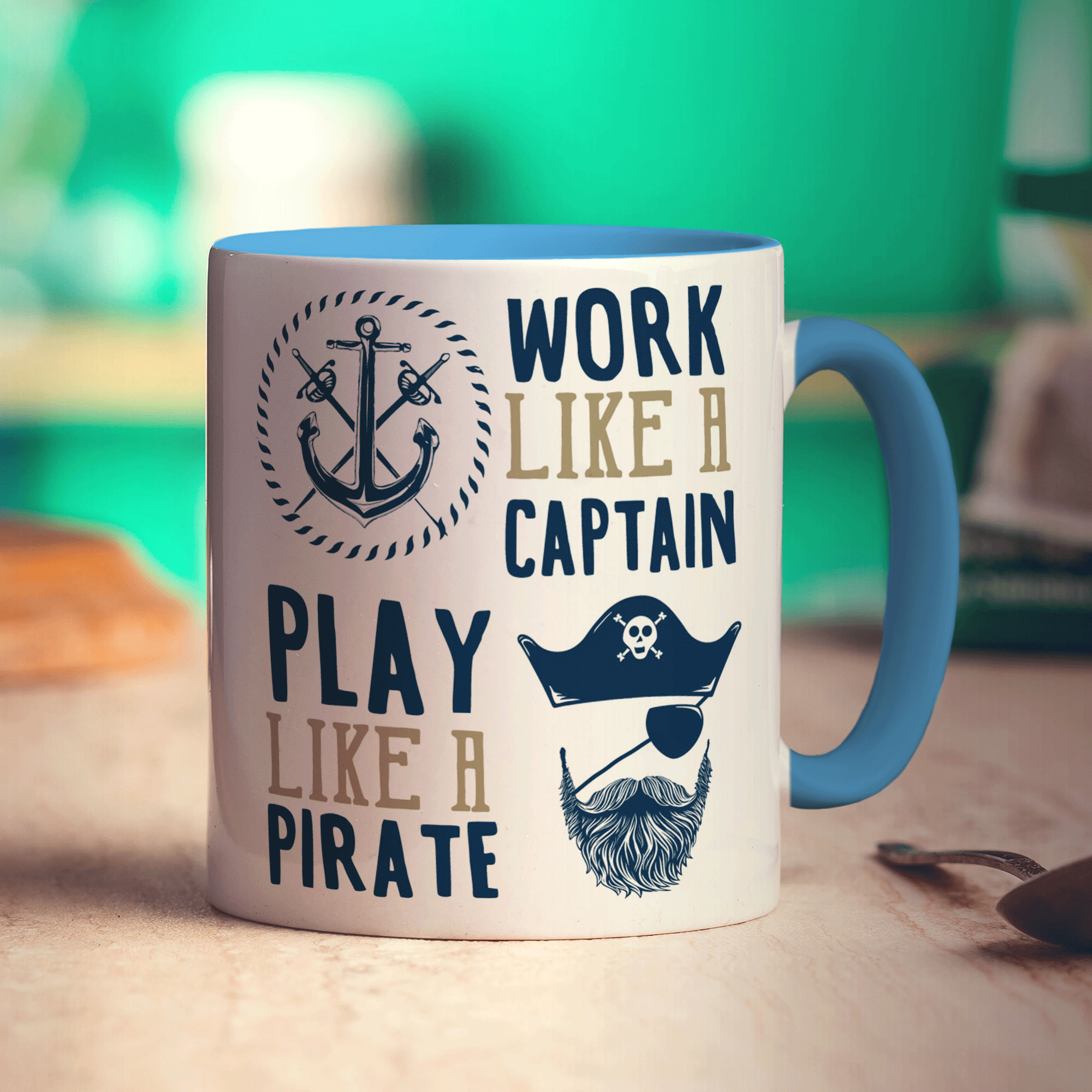 Work Like a Captain, Play Like a Pirate Mug