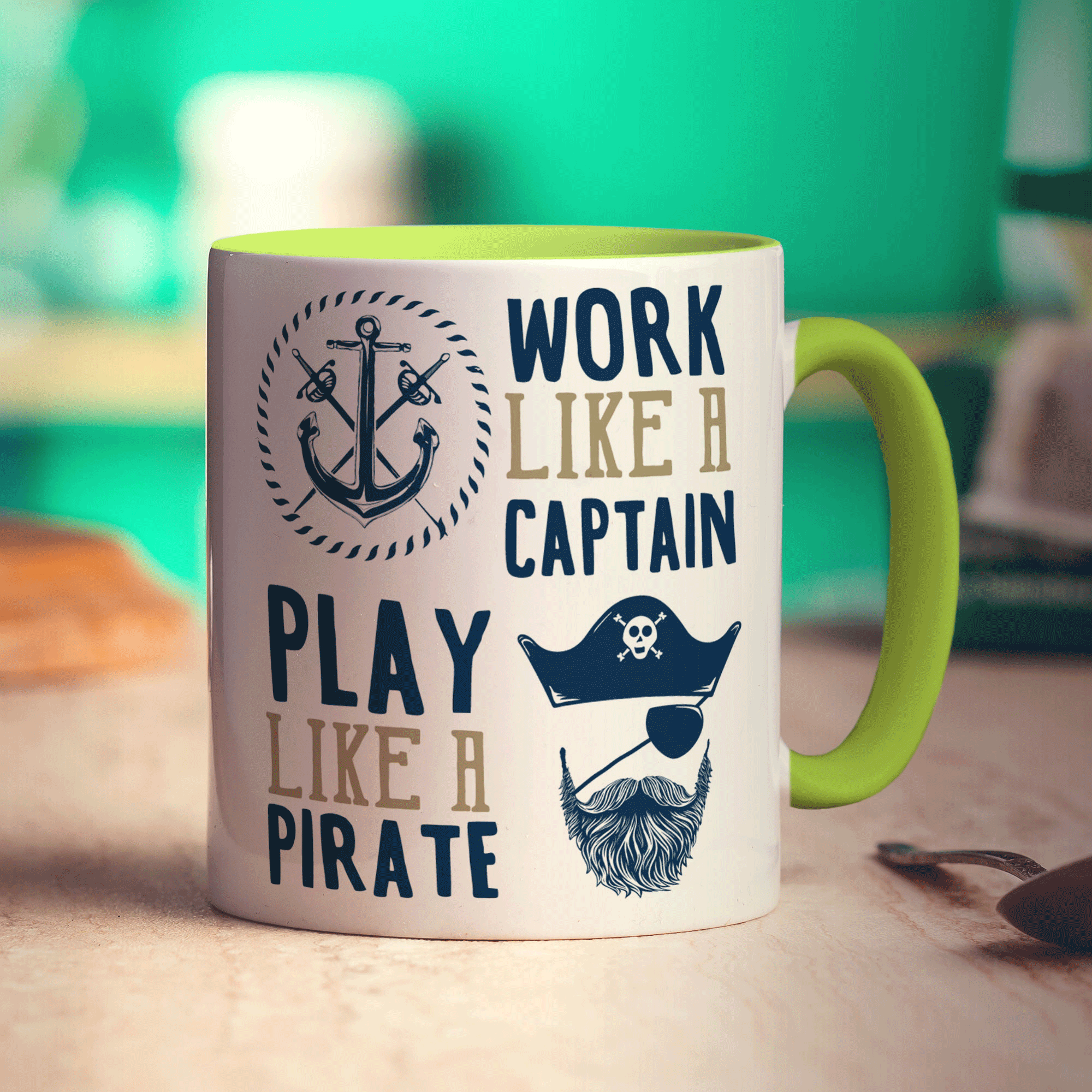 Work Like a Captain, Play Like a Pirate Mug