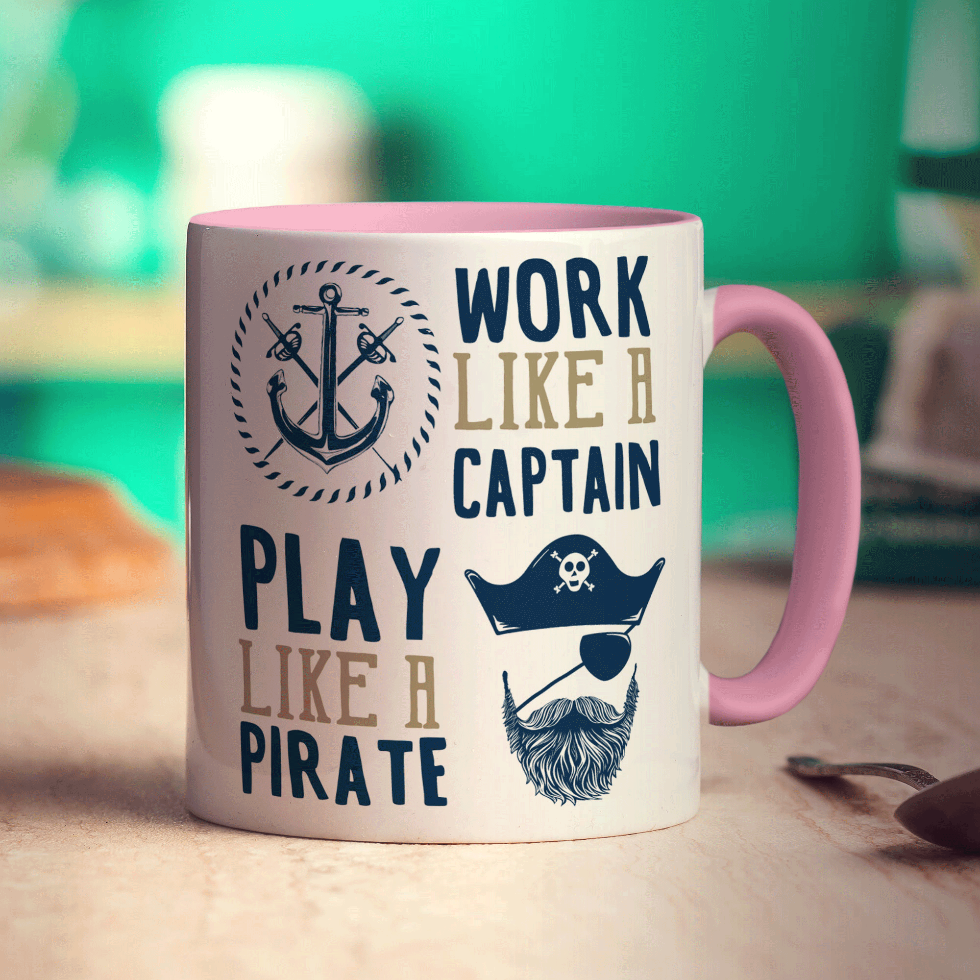 Work Like a Captain, Play Like a Pirate Mug