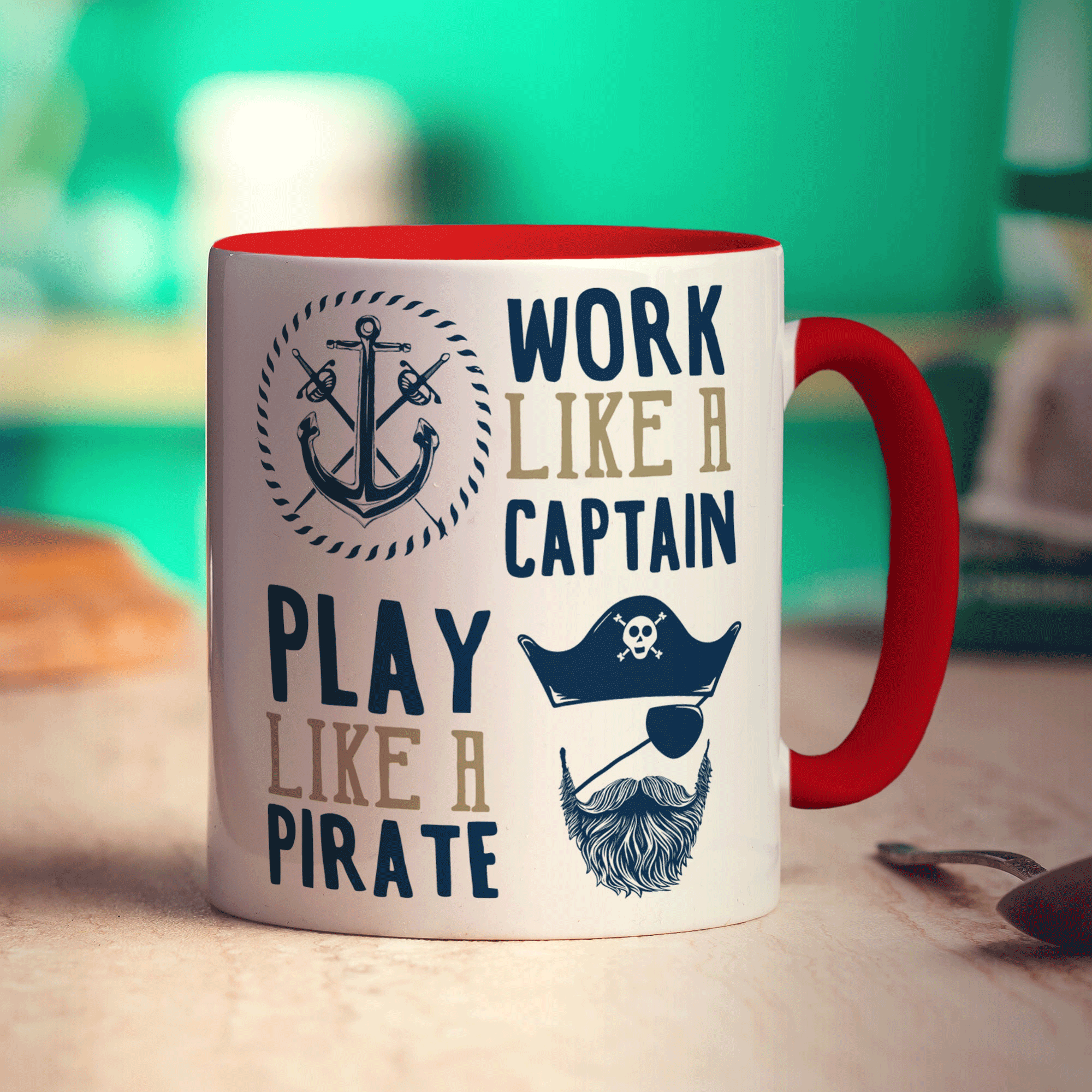 Work Like a Captain, Play Like a Pirate Mug