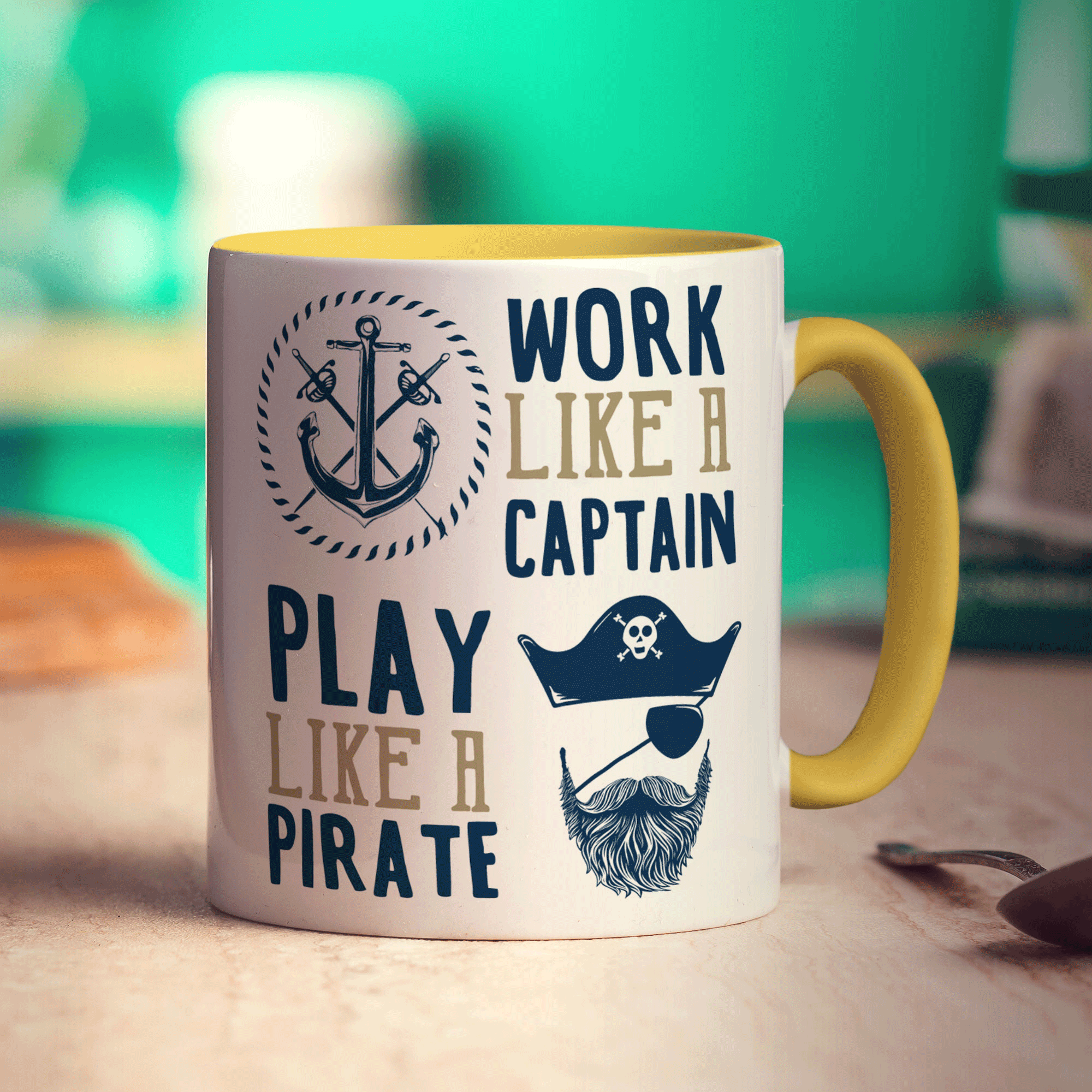 Work Like a Captain, Play Like a Pirate Mug