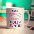 World's Coolest Auntie Personalised Mug - Standard 330ml (11oz) / White
