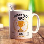 World's Best Boss Personalised Mug - Standard 330ml (11oz) / White