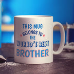 World's Best Brother Personalised Mug - Standard 330ml (11oz) / White